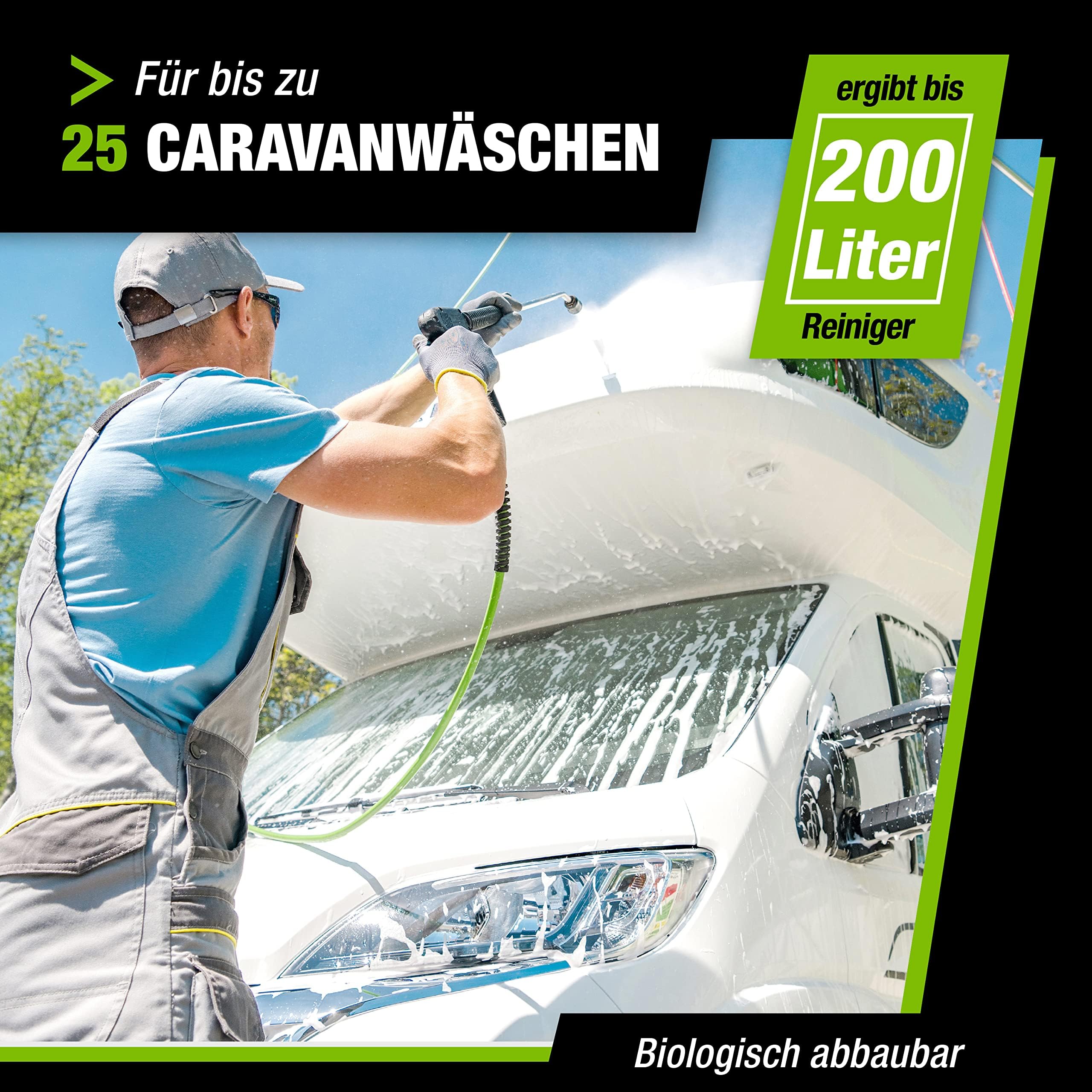 CleanTruck Caravan Reiniger 5kg - Effektiver Außenreiniger, Entfernt Schwarze Regenstreifen, Nachhaltig und Umweltfreundlich, Ideal für Pflege und Sauberkeit Ihres Caravans