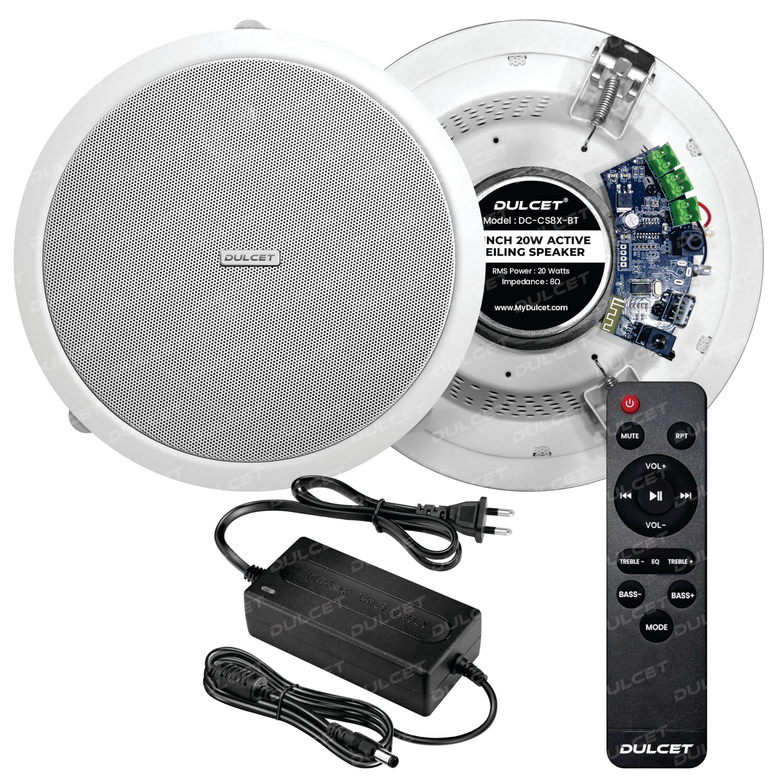 DULCET DC-CS6F-PS 6.5 inch 10W Full Range 8 Ohms Frameless Passive Ceiling Speaker that Connects to Active Bluetooth Ceiling Speaker (Active Bluetooth Speaker to be Purchased Separately) — Amazon image 10