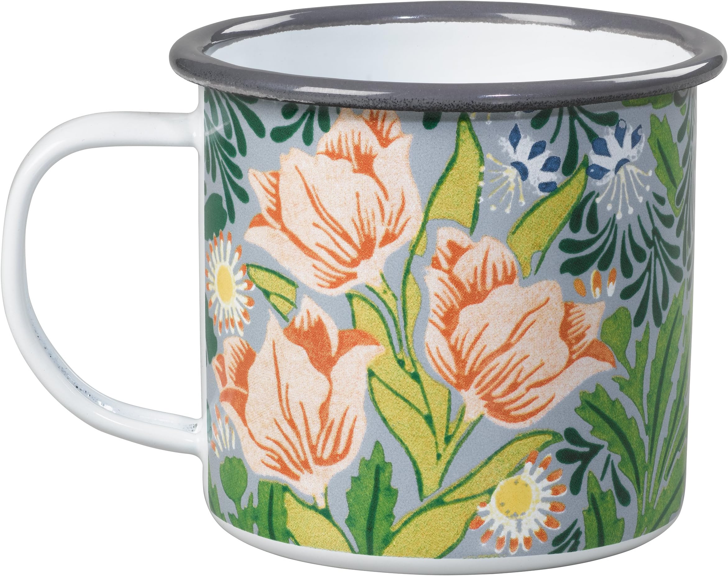 V&A Wild and Wolf Enamel Mug by William Morris
