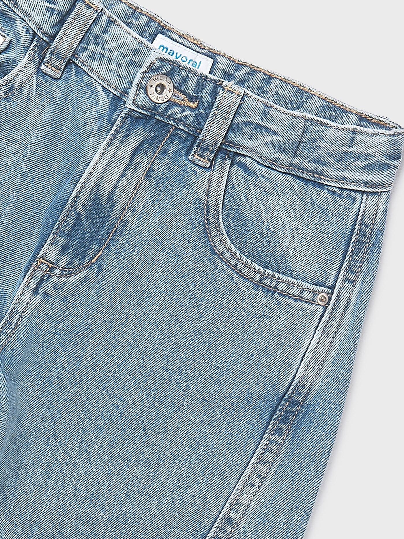 Mayoral Pantalone Lungo Jeans Wide Le per Bambine e Ragazze Mezzo