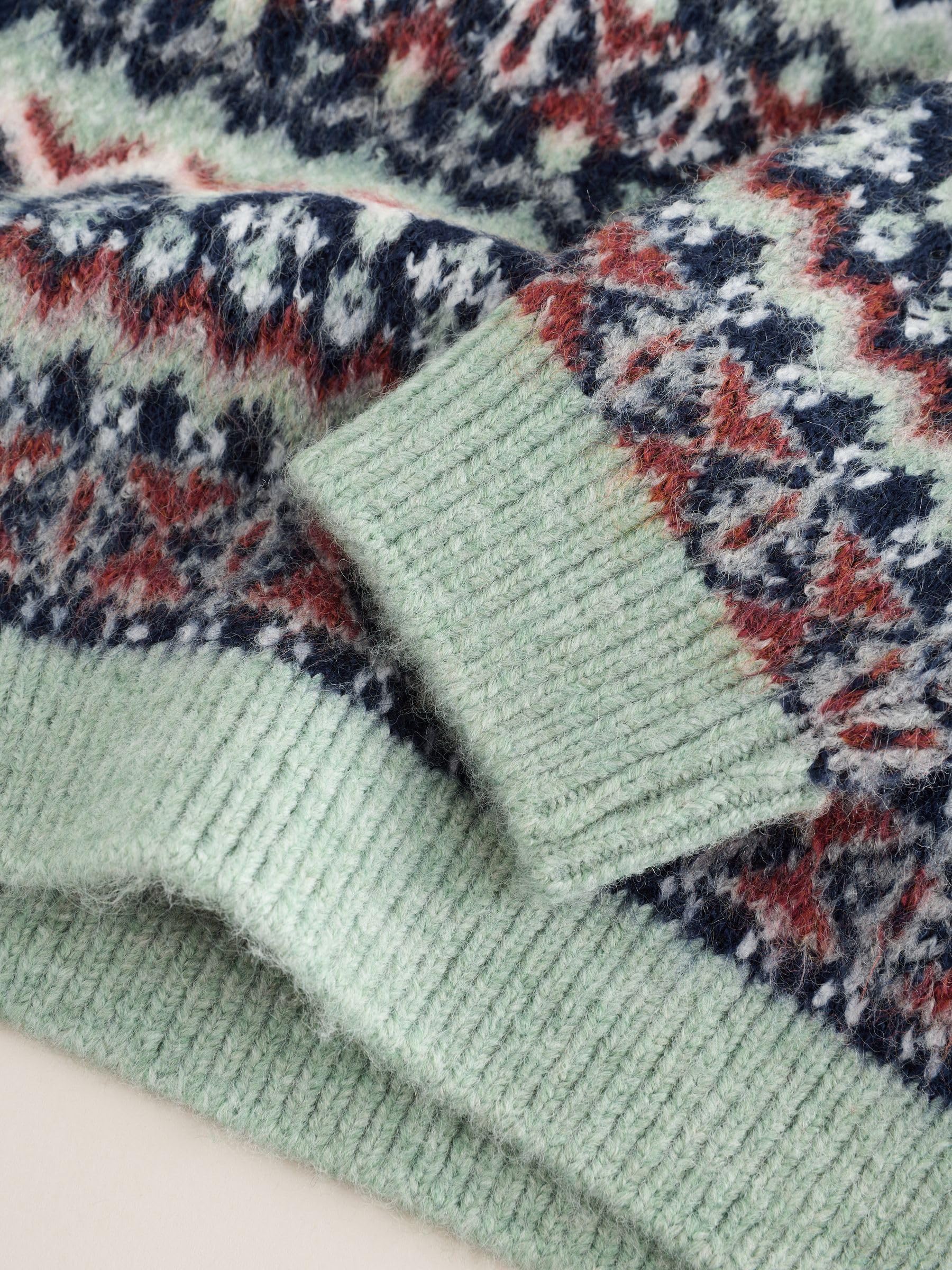 NEXT Garçon Pull Ras du Cou en Maille à Motif Jacquard