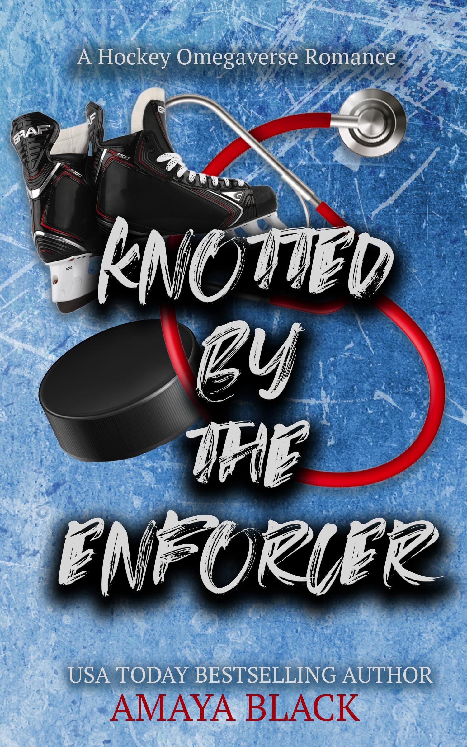 Knotted by the Enforcer: A Hockey Omegaverse Romance