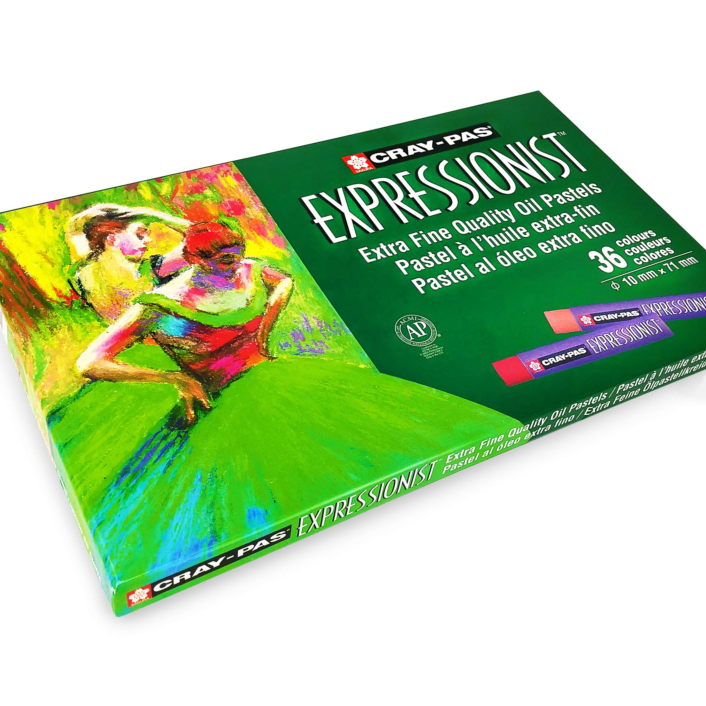 SAKURACray-Pas Expressionist Oil Pastels – Extra Fine Quality – 10mm x 71mm – Pack of 36