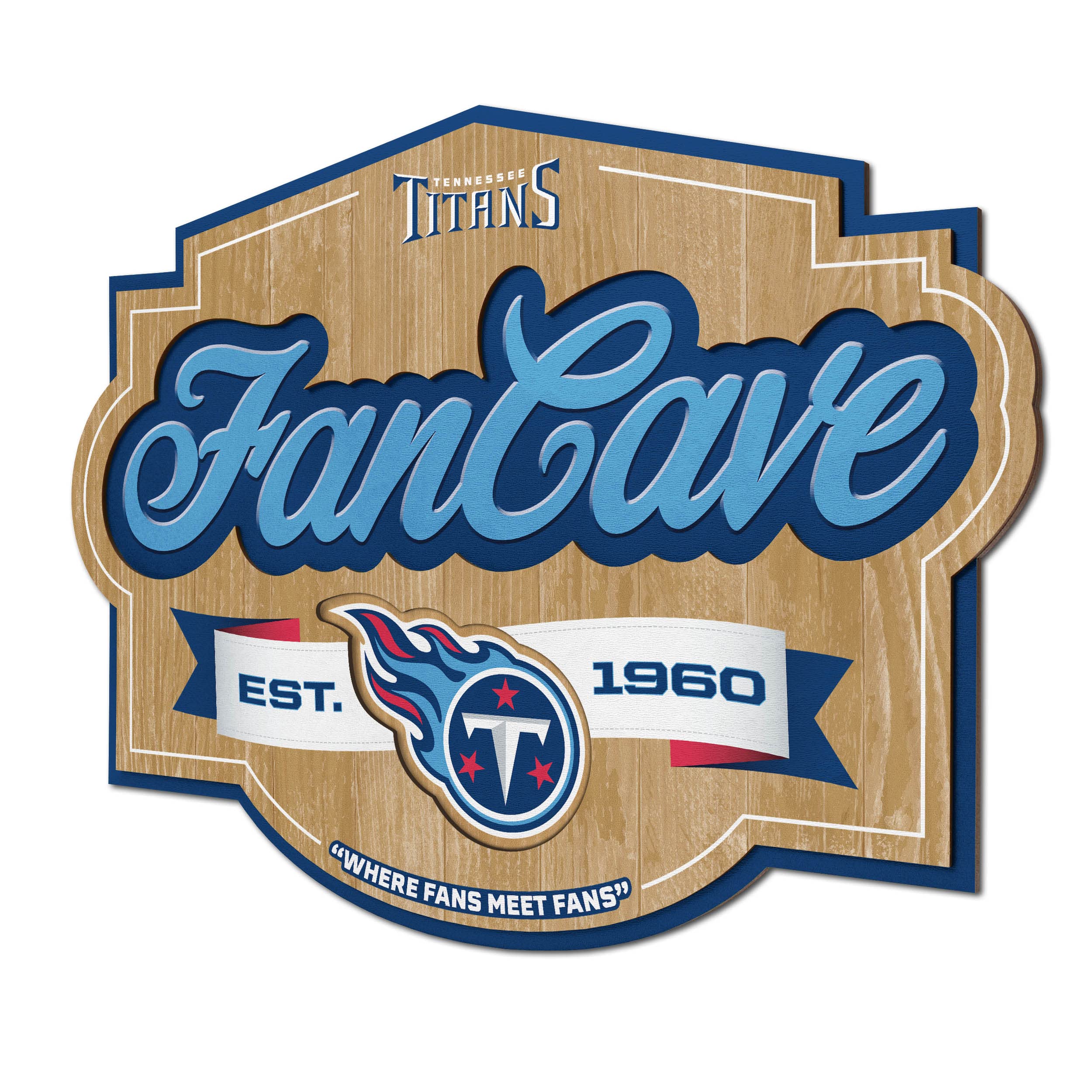 YouTheFanNFL Tennessee Titans Fan Cave Sign