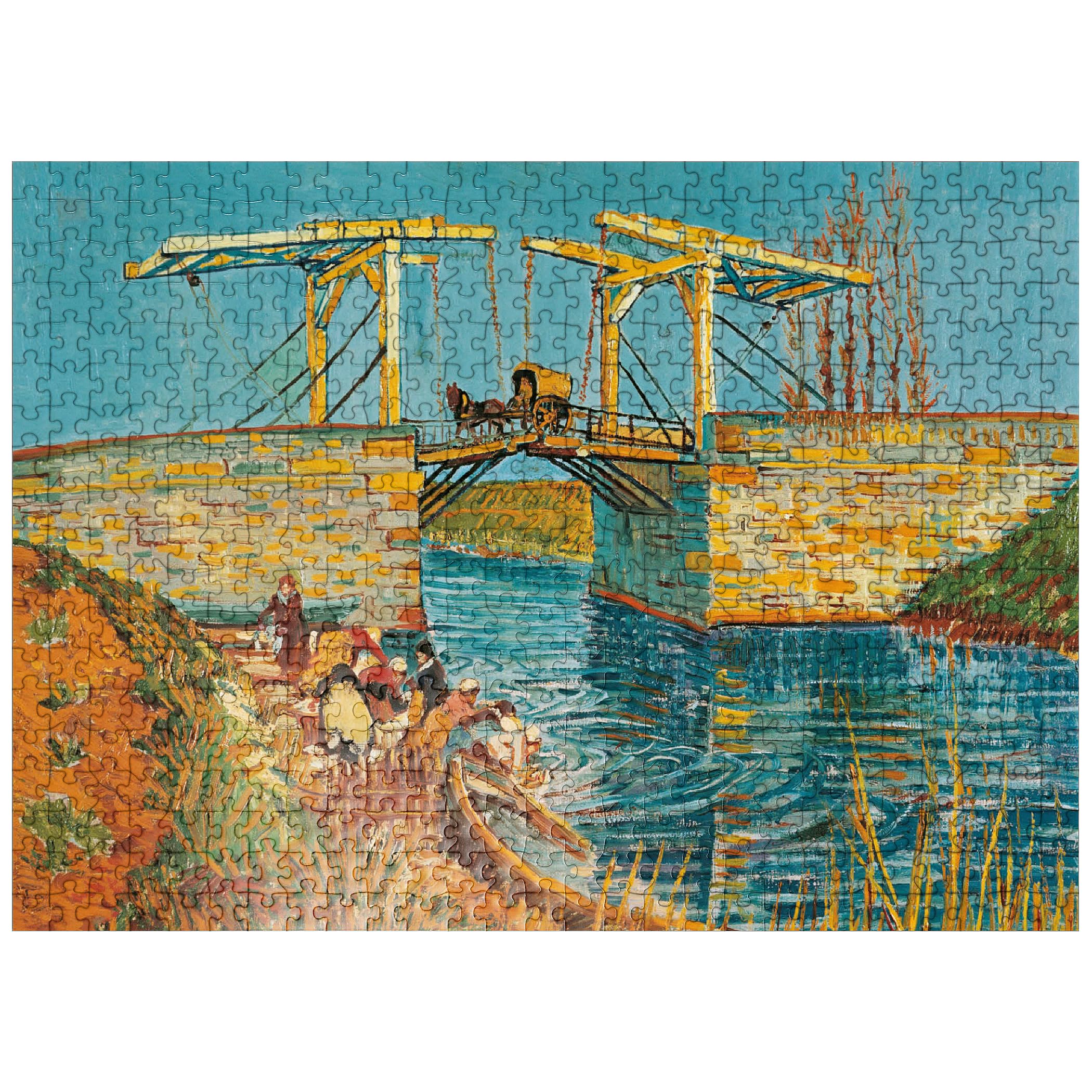 MyPuzzle Piatnik: The Bridge of Langlois in Arles By Vincent Van Gogh - Premium 500 Piece Jigsaw Puzzle for Adults