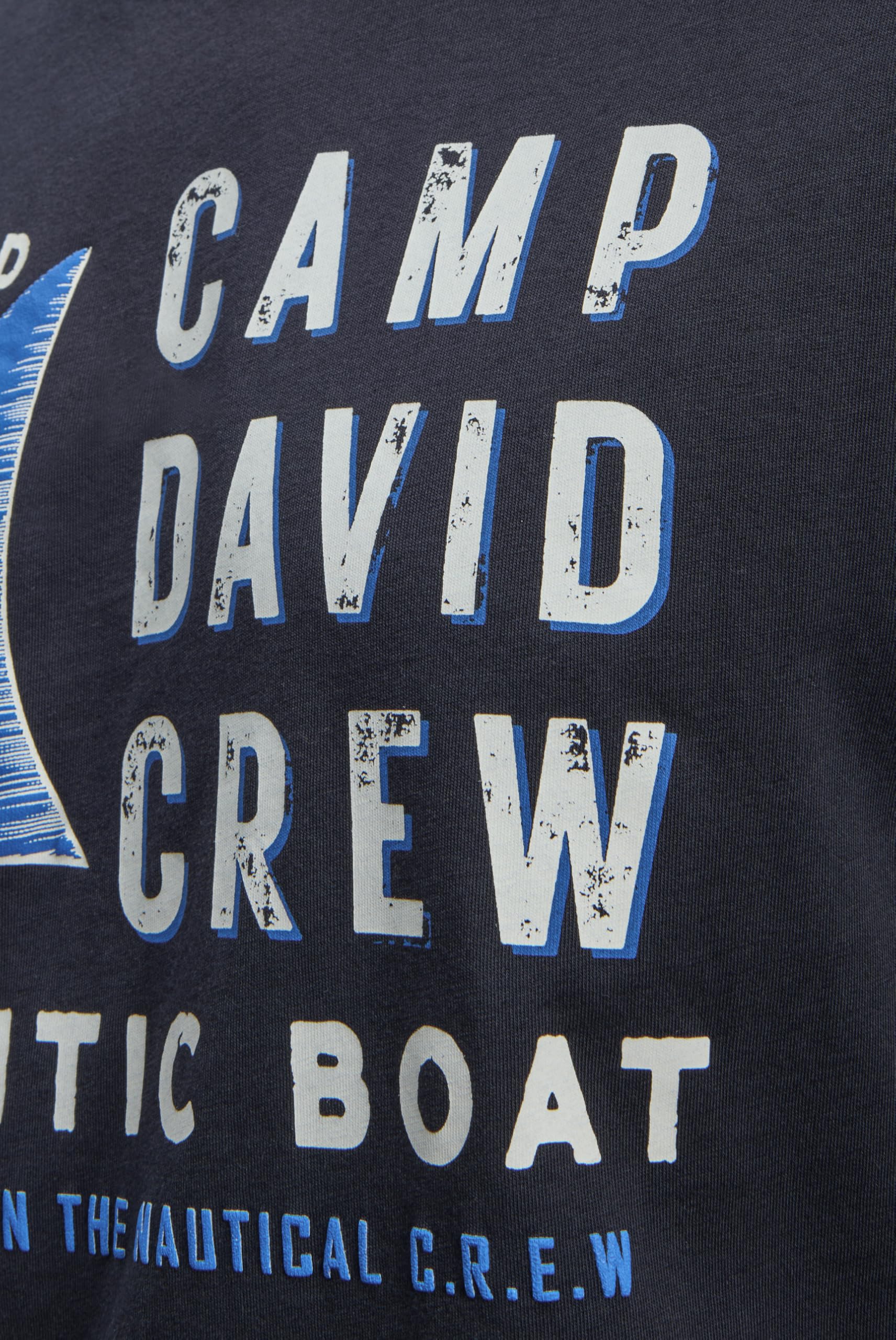 Camp David Camiseta para hombre con estampado de etiqueta