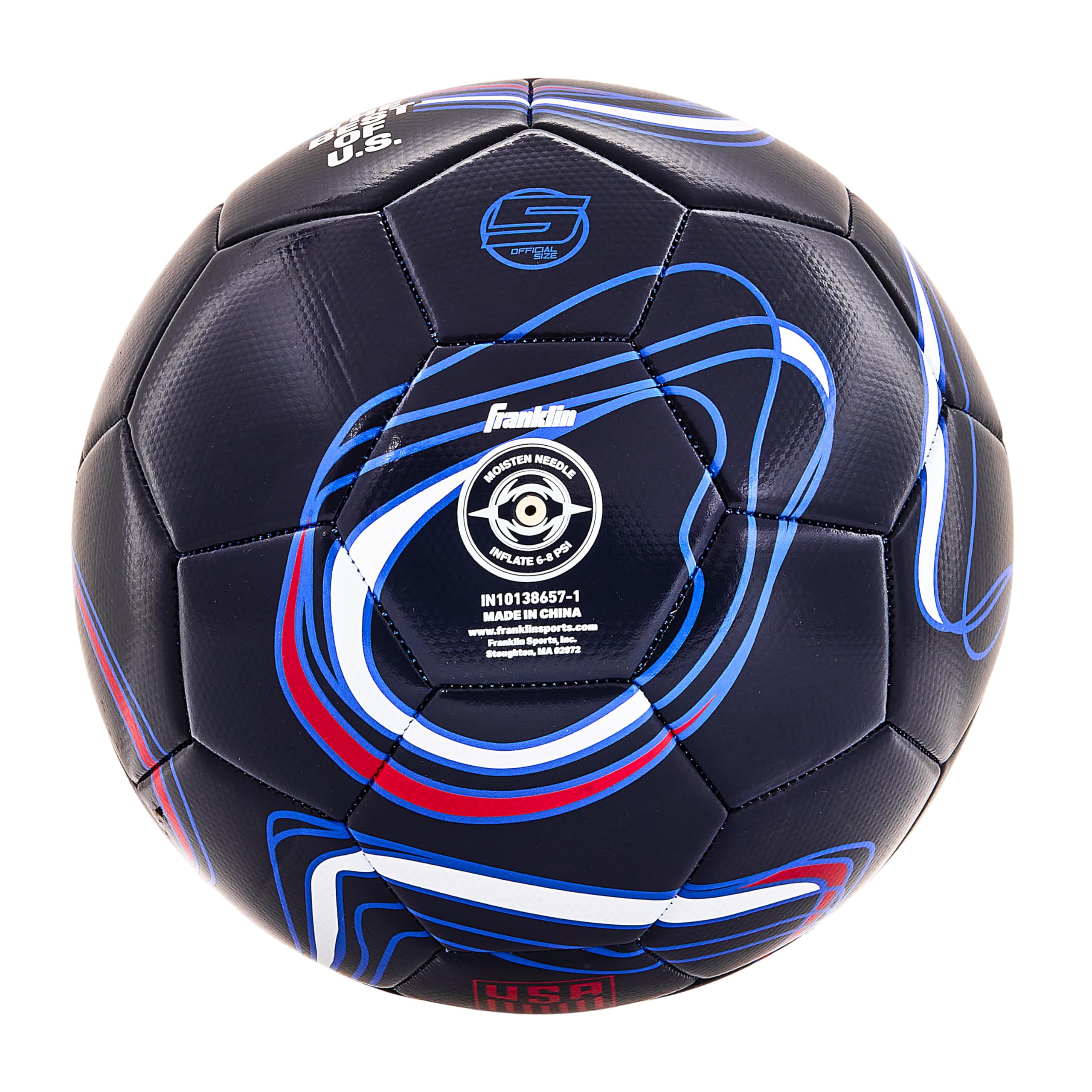 Franklin Sports Offizieller US Soccer Federation (USSF) Fußball + Pumpe - Regulatorischer Ball Größe 5 für Jugendliche + Erwachsene - Premium Bezug + Konstruktion - Perfekt für