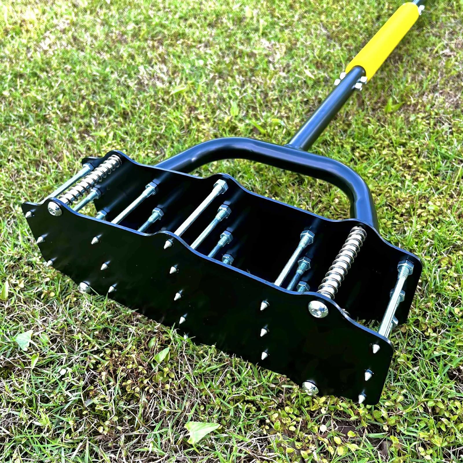 GOURIXIN Arieggiatore per Prato Manuale, Areatore Giardino con Chiodi in Metallo Antiruggine per Erba, Giardino e Cortile per l'Arieggiatura Manuale del Terreno