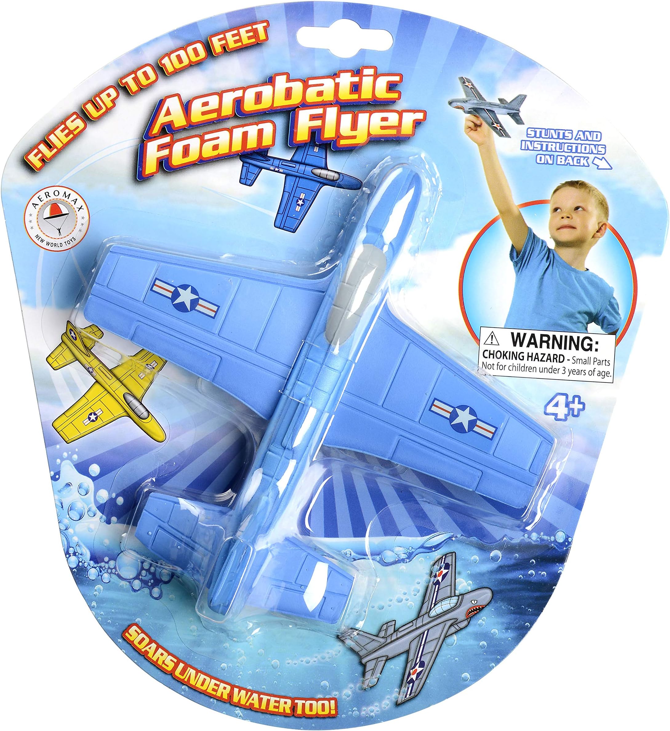 AeromaxAerobatic Foam Flyer. Safe and soft for indoor & outdoor use. Soars underwater too!