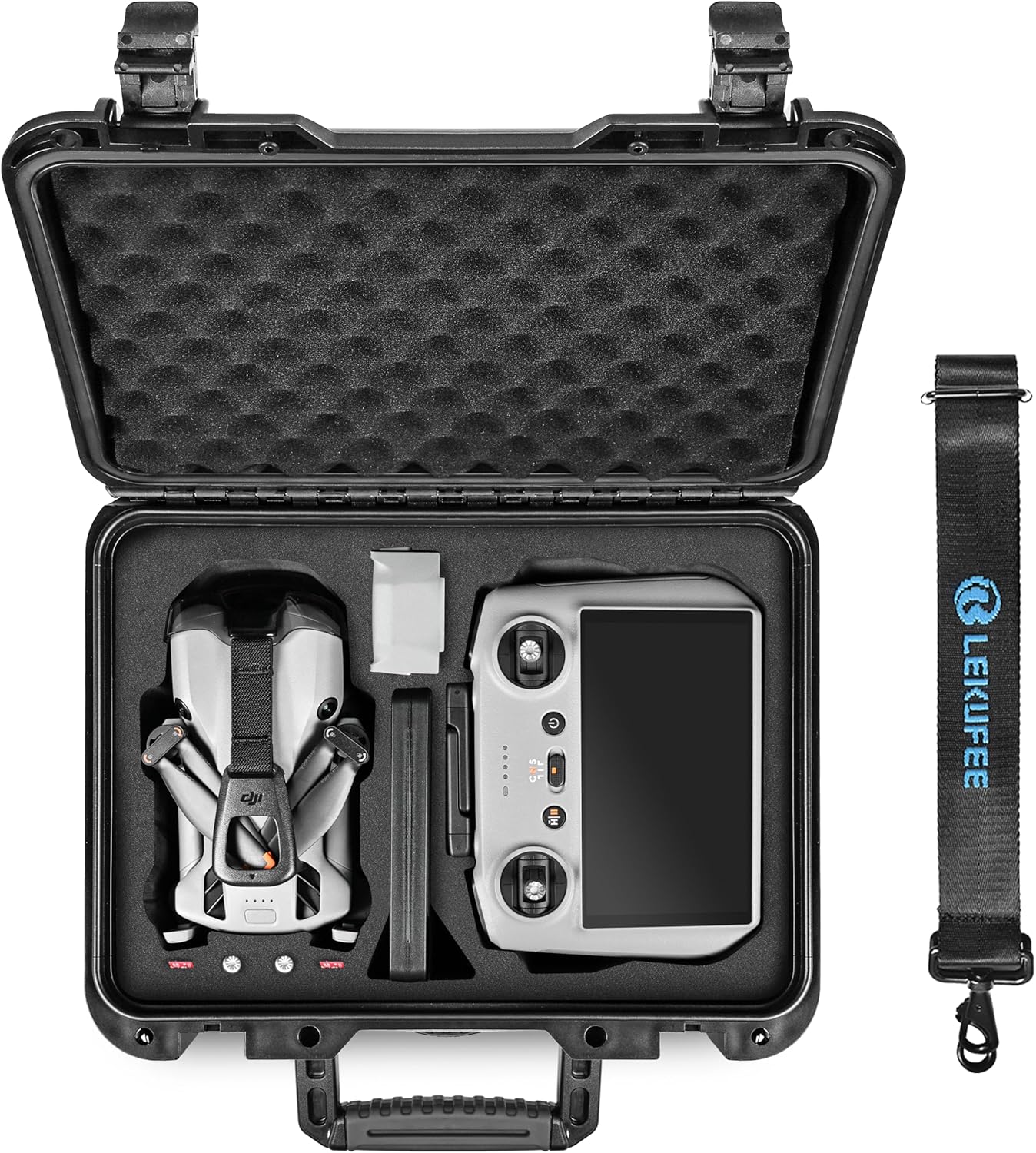 Lekufee Waterproof Hard Carrying Case for DJI Mini 5 Pro Drone, DJI RC 2 / RC N3, Battery(3 pcs), and Accessories(Case Only)