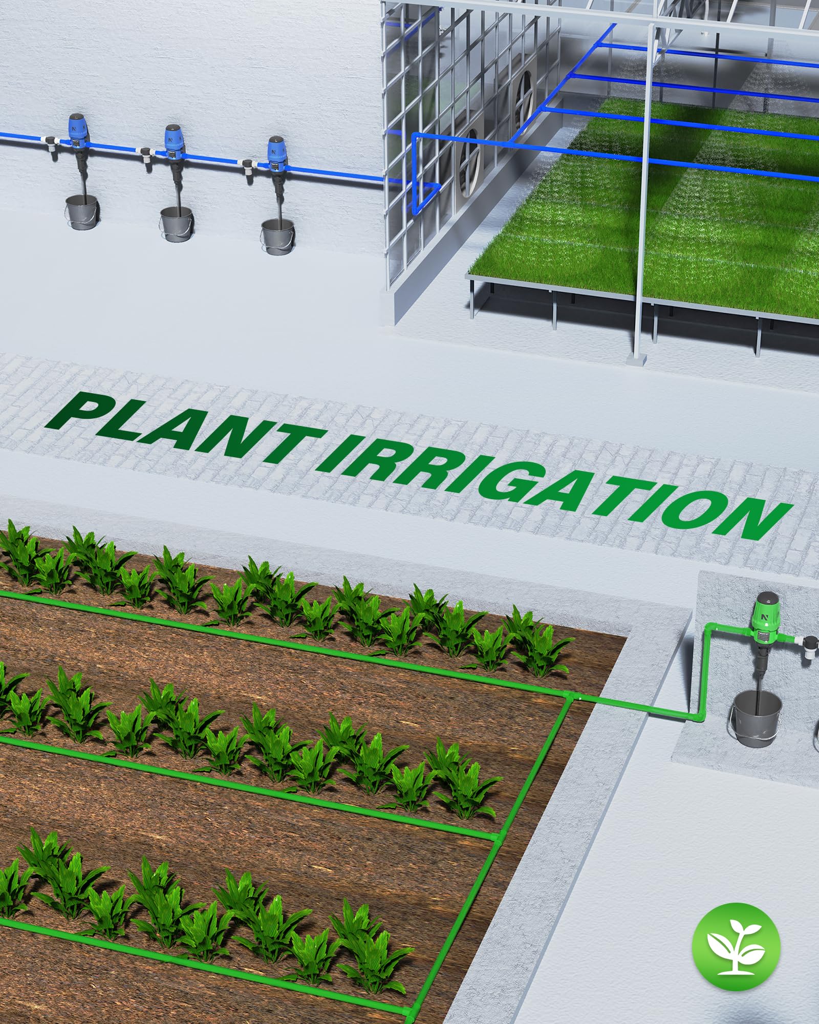NEWTRY Dünger Dosierer chemische Mittel Mischer, 0,2~2% einstellbare Düngerinjektor Dosierpumpe, Wasserbetriebener Flüssigkeitsdosierer für Garten, Bewässerung & Hydroponisches System, Bauernhof