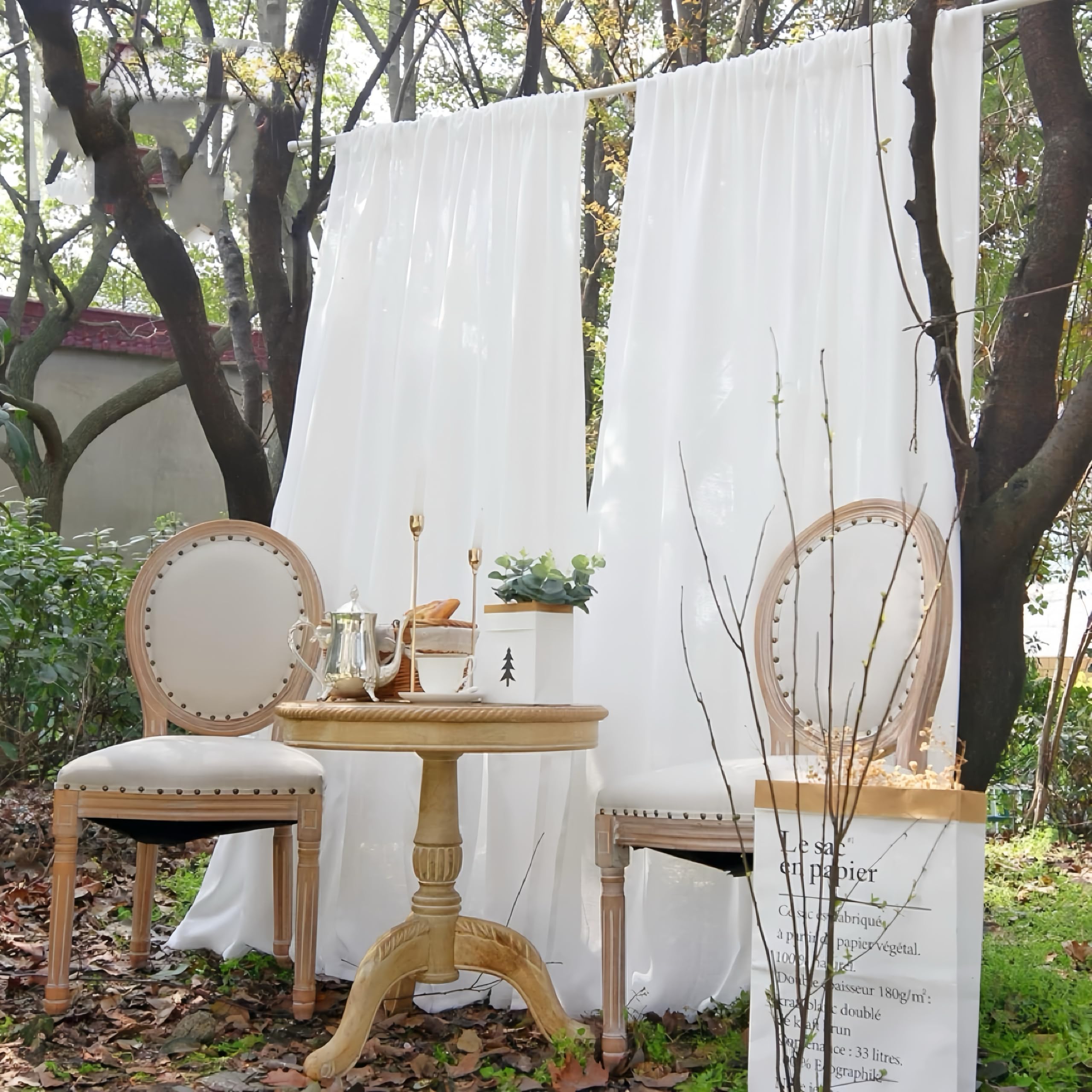 Devola Tenda semitrasparente, bianca, moderna per finestra e porta del balcone, 200 x 100 cm, 1 pezzo