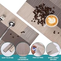 Belle Vous 6 darabos tányéralátét szett khaki-barna PVC, mosható, csúszásmentes, vízálló 3