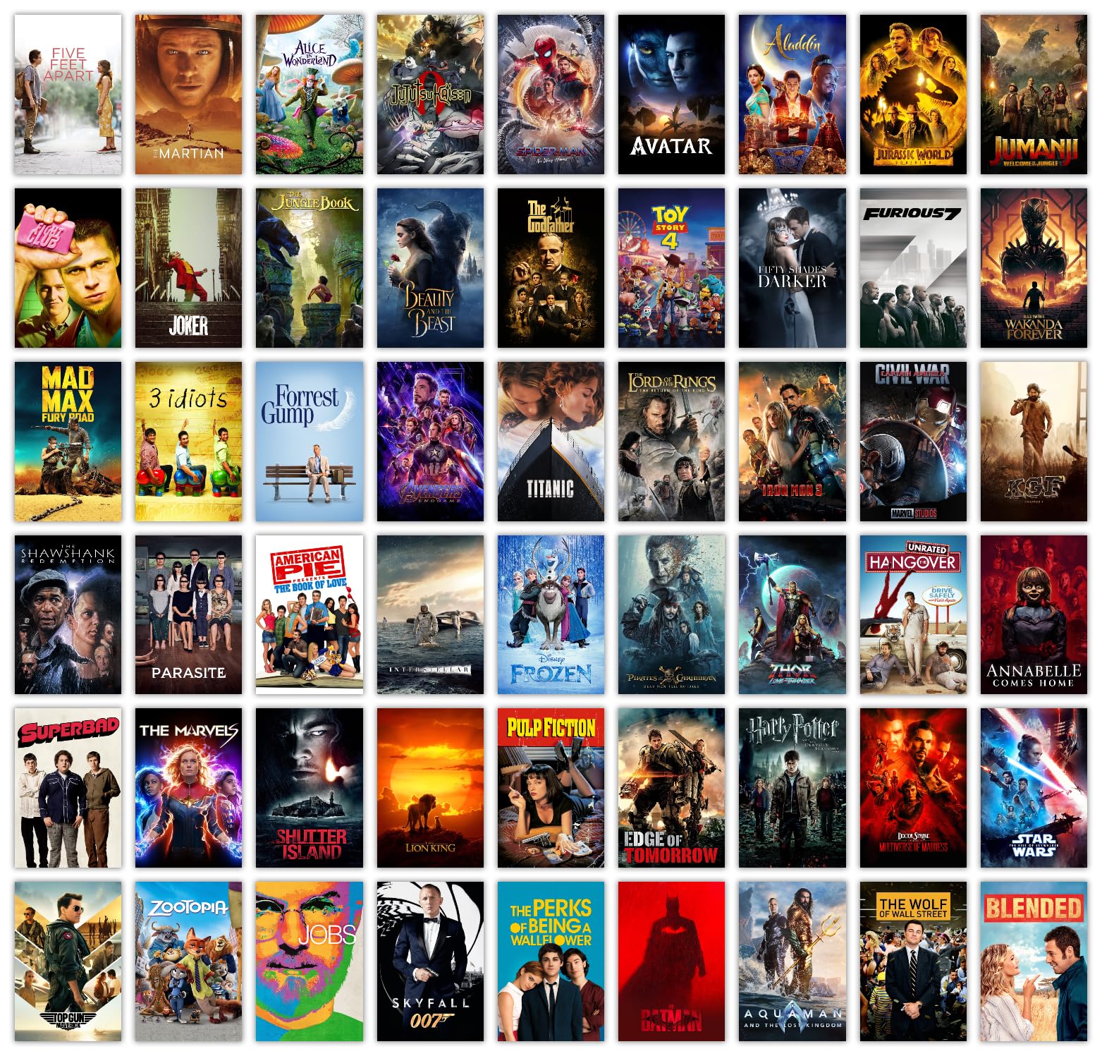 PRINTNET Pack of 54 Movie Aesthetic Wall Collage Kit Posters | 4 x 6 Inches Posters for Wall Decoration | Wall Art For Bedroom, Office, Living room, Dorm room (Movie) (B0CV28JYS4) Amazon Price History, Amazon Price Tracker