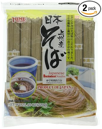 Twin Pack Hime Dried Buckwheat Soba Noodles, 25.40 Ounce Pack of 2