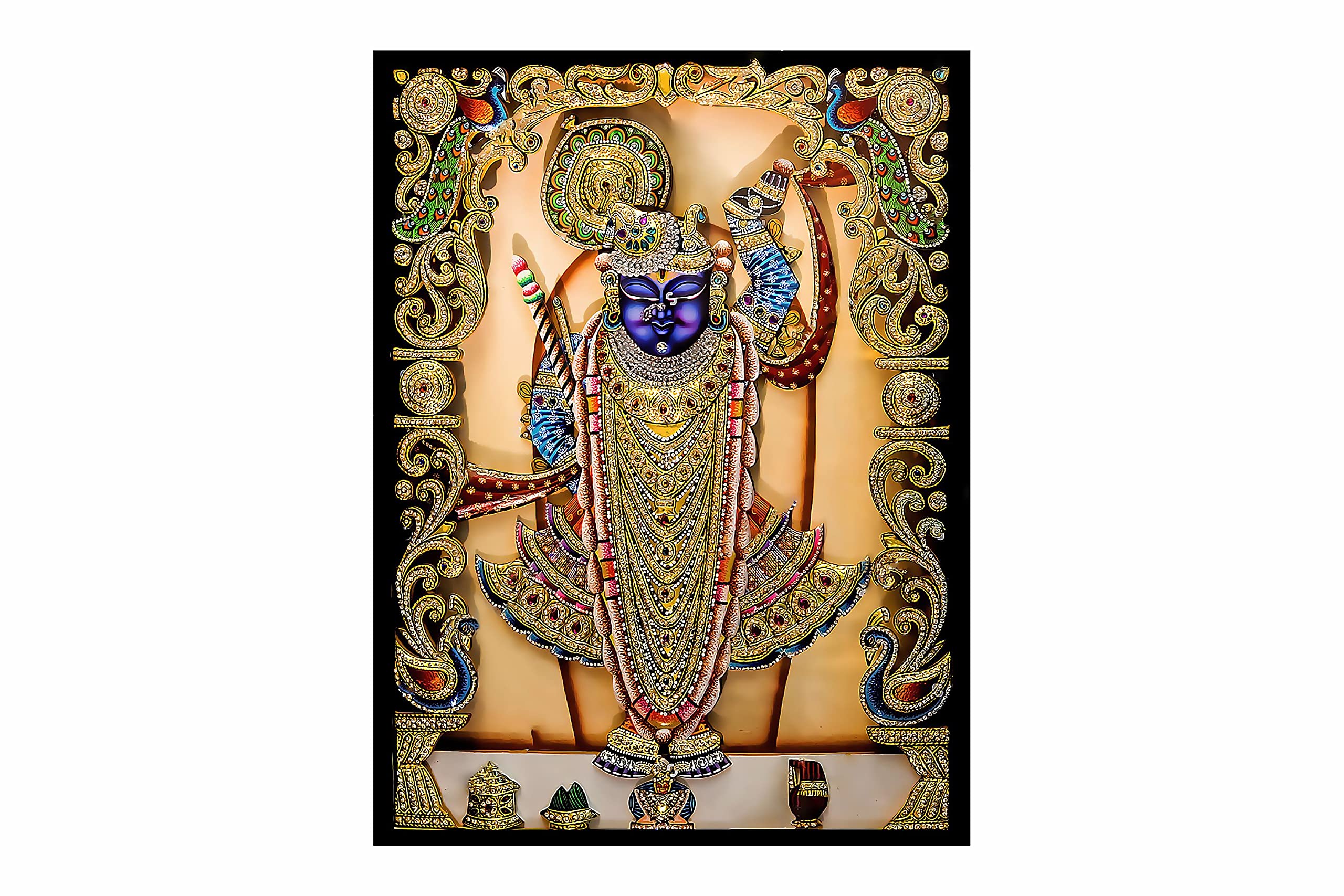DivineDesigns™ Shreenath Ji Maharaj Vinyl Sticker | Wall Sticker for Living Room/Bedroom/Office and All Decorative Stickers-picture-11