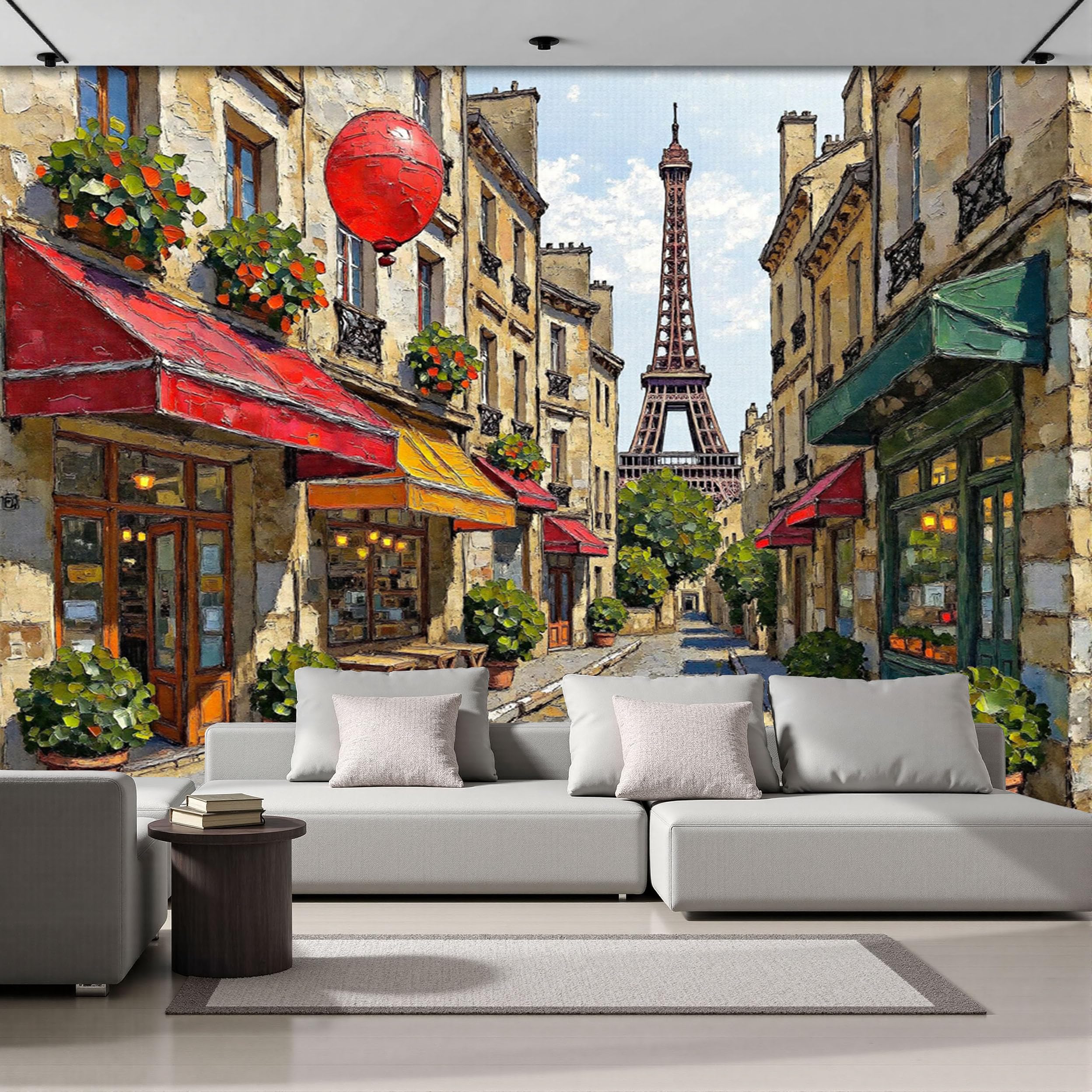 Papier peint panoramique Paris pour salon et chambre d'enfants 350x256