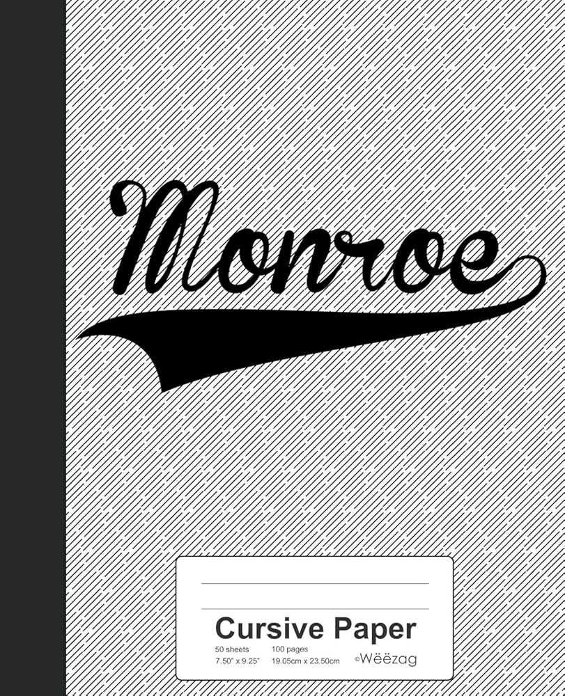 Cursive Paper: MONROE Notebook: 3385 : Amazon.sg: Books