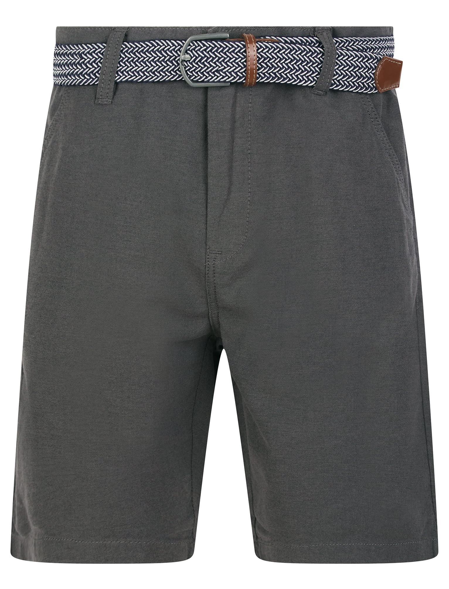 Tokyo Laundry Men's Cotton Summer Chino Shorts with Woven Belt