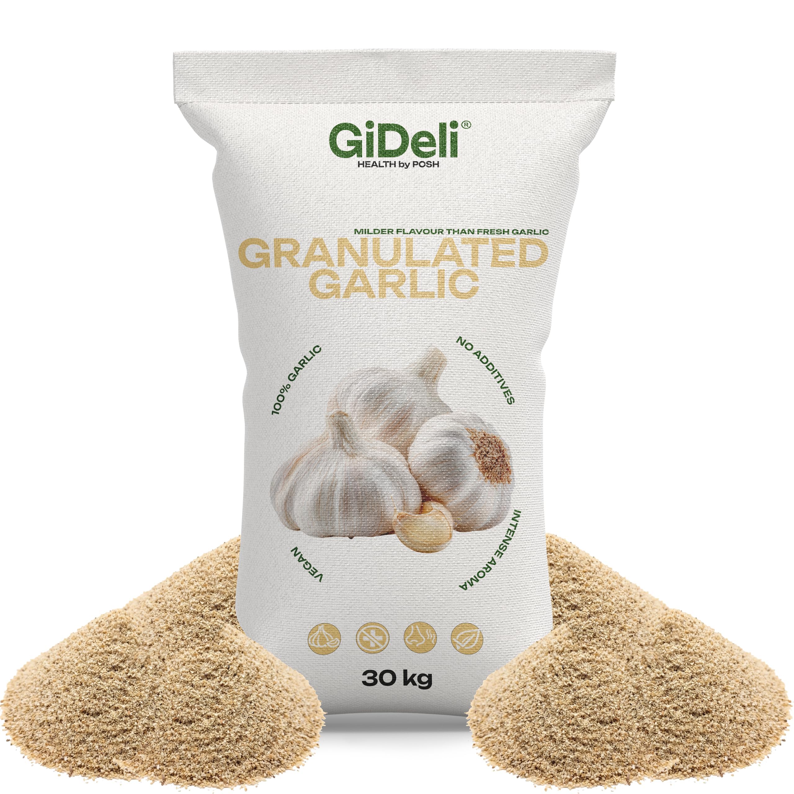 GiDeli Ajo Granulado 30 kg - Puro, sin Aditivos - Saco