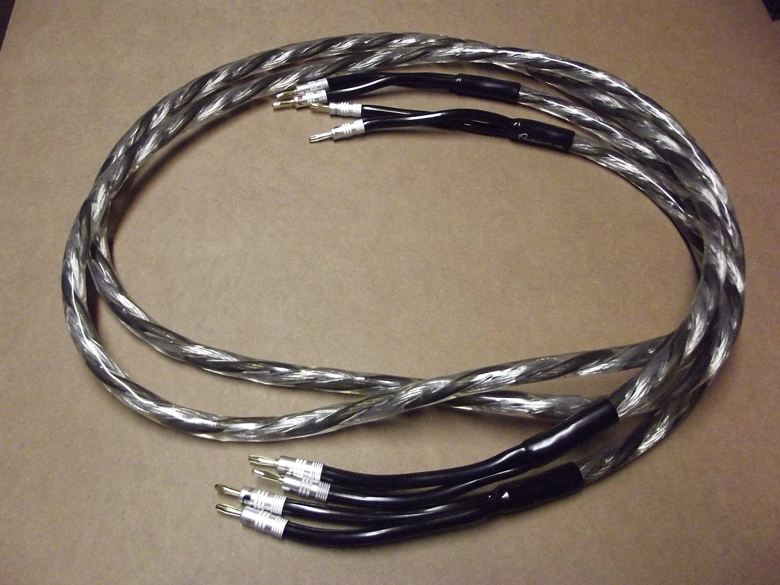 LASPADA Audio Audiophile Grade 10 Gauge Speaker Cables 6 FT.(PR)