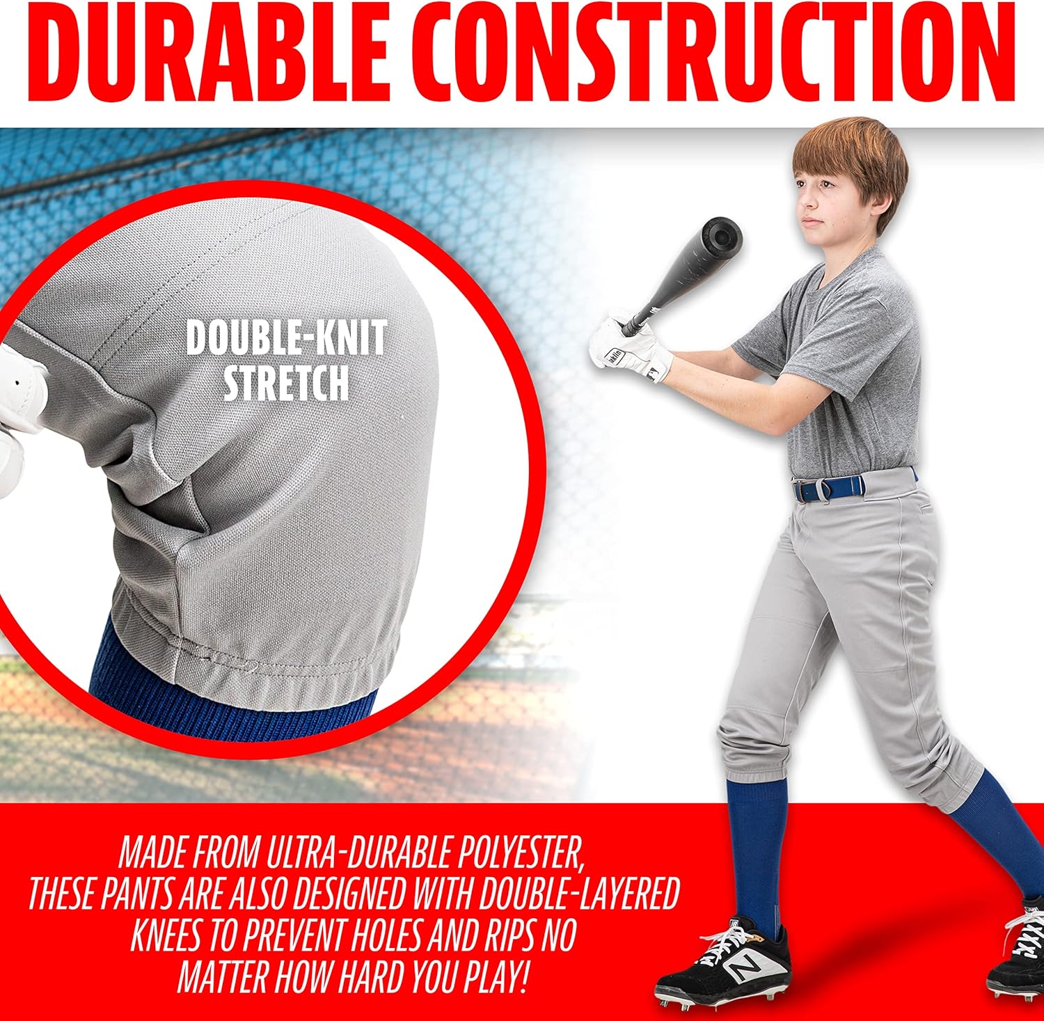 Miniatura 4 de Pantalones Franklin Sports de béisbol ajuste clásico para joven