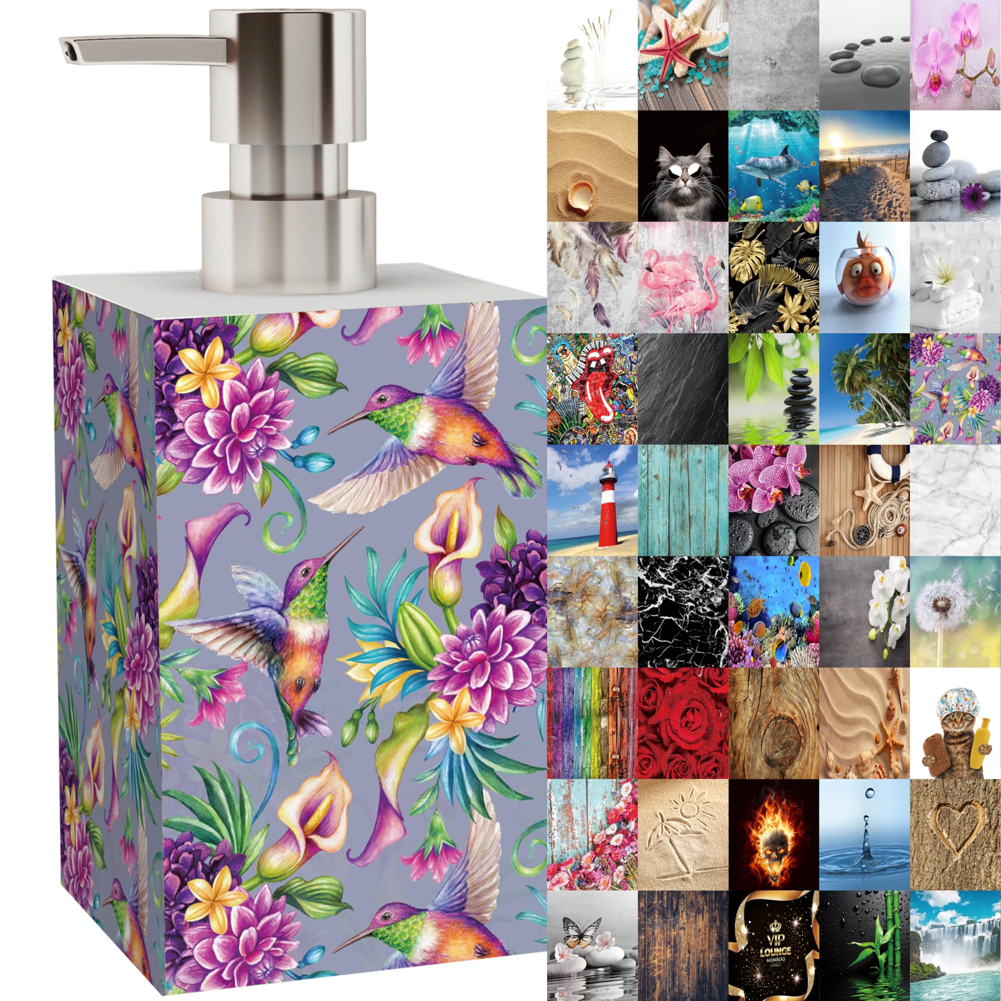 Sanilo Hummingbird Premium Soap Dispenser | Wide Choice Of Beautiful Lotion Dispenser | Easy To Refill | Nice Eyecatcher (Hummingbird)