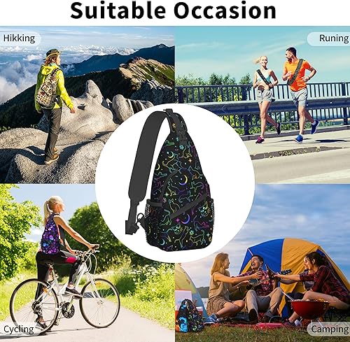 Miniatura 5 de Bolso bandolera para mujer, bolso cruzado tipo bandolera tipo bandolera para el hombro, bolsa de pecho para viajes, senderismo, gimnasio, antirrobo,