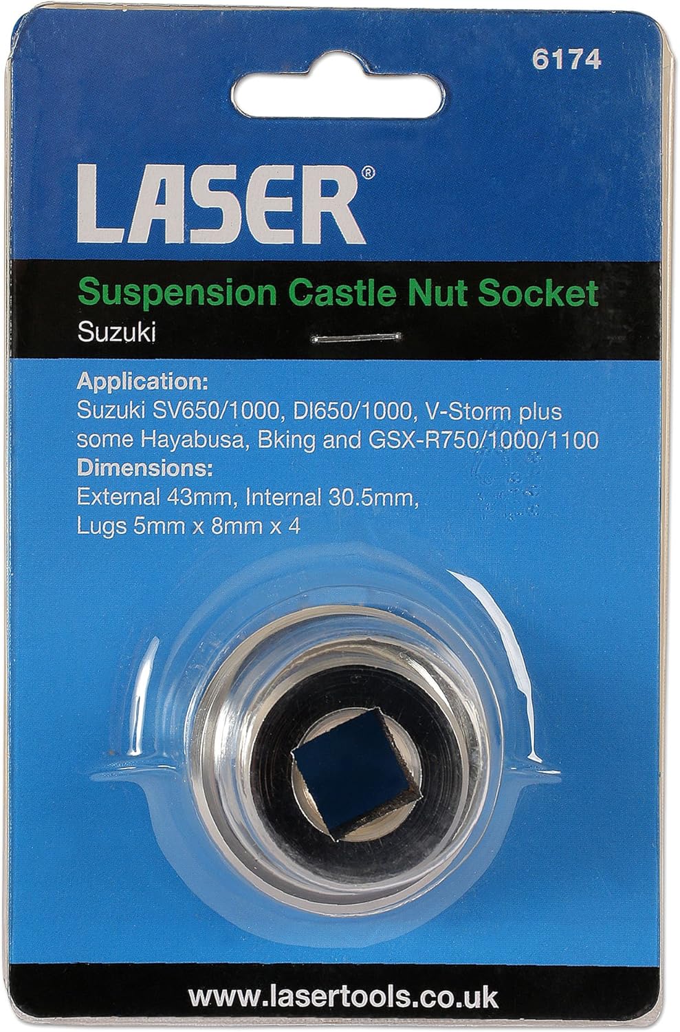 Laser 6174 Suspension Castle Nut Socket - Suzuki
