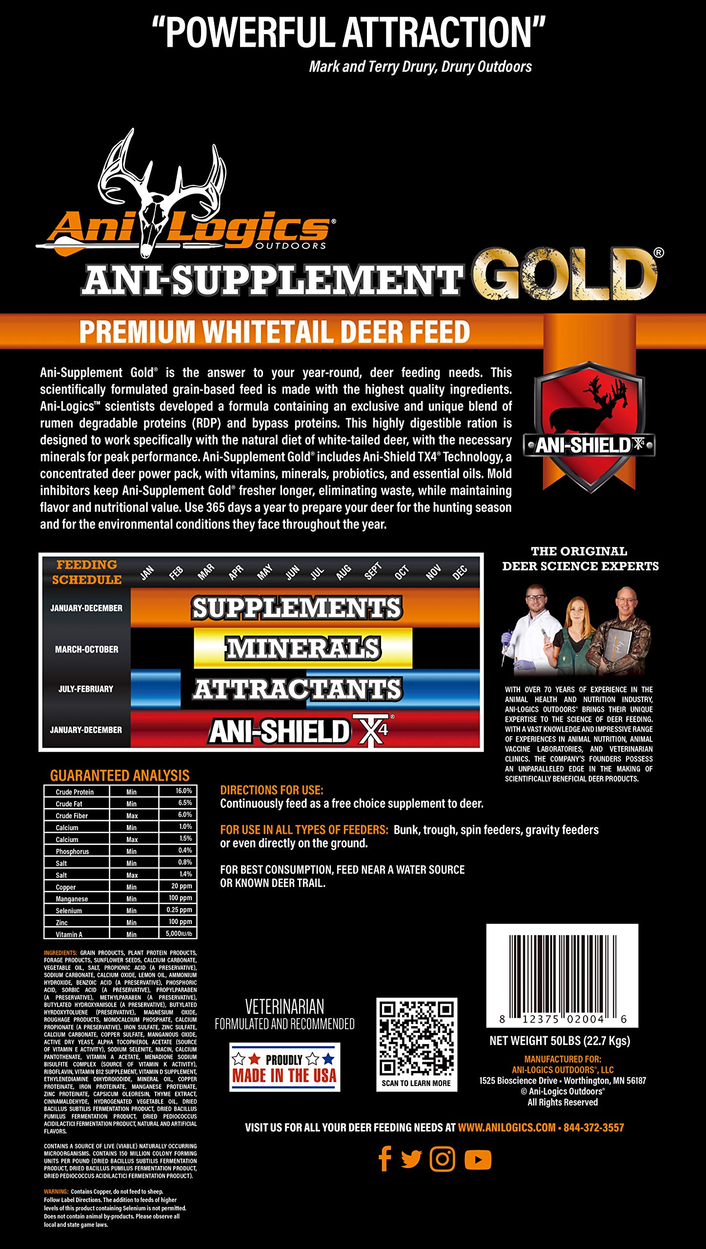 Ani-Logics Outdoors ANI-Supplement Gold 50lbs