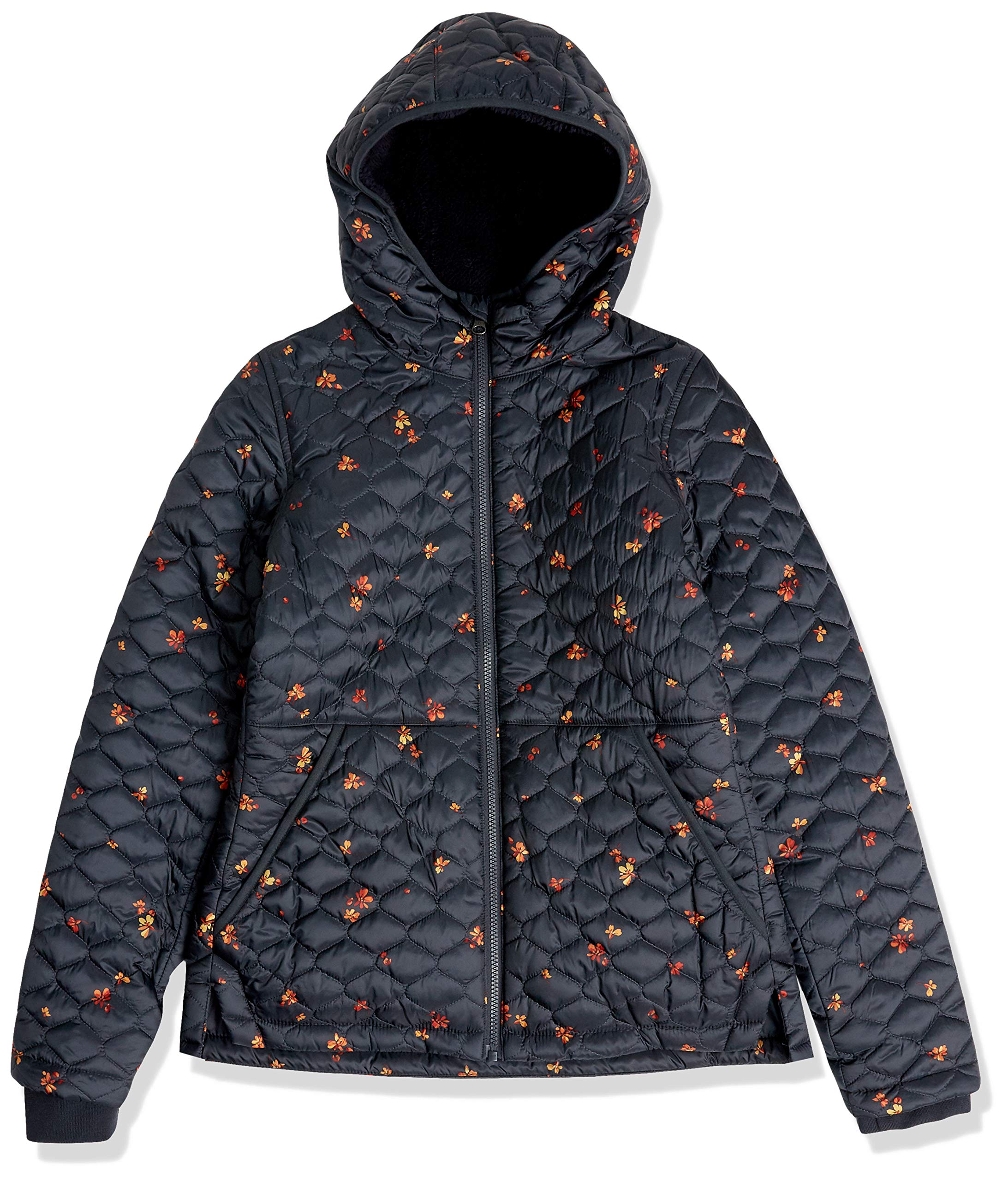 Amazon Essentials Piumino Leggero Trapuntato con Cappuccio Foderato in Sherpa Impermeabile con Cerniera Integrale Donna