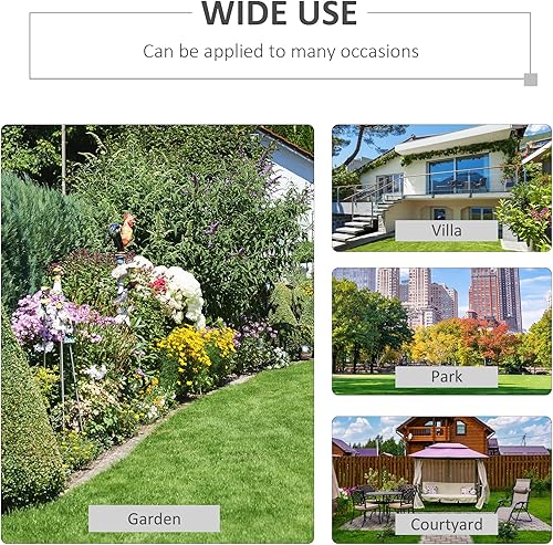 Miniatura 7 de Outsunny Banco de madera para patio, sofá biplaza de madera para exteriores con respaldo alto y reposabrazos, capacidad resistente de 550 libras, 2