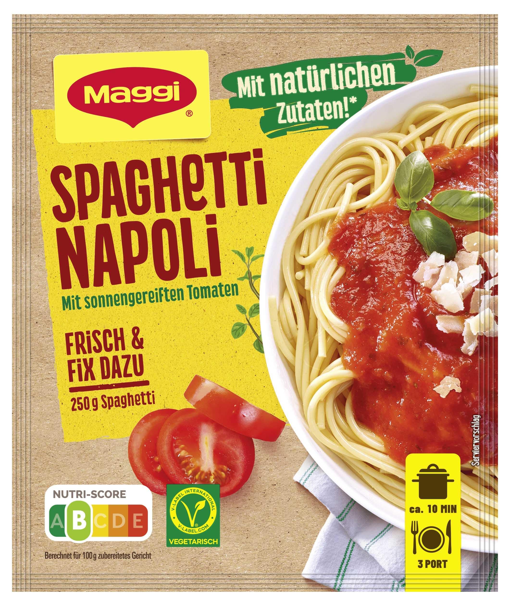 MAGGI Fix für Spaghetti Napoli, Würzmischung, mit natürlichen Zutaten*, für 3 Portionen (1 x 42g)