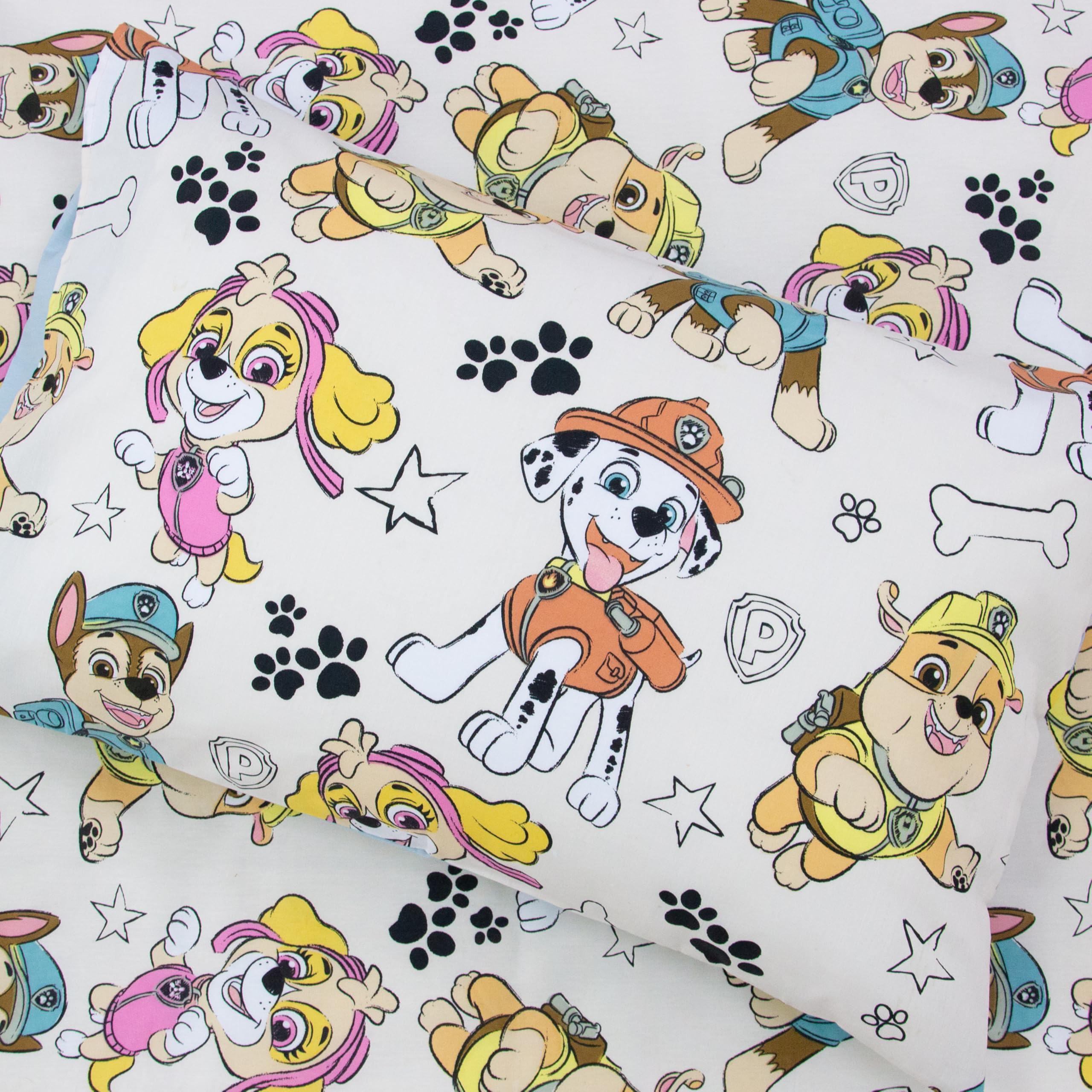 Paw Patrol offiziell Lizenziertes Skizzen-Design Einzelbettwäsche-Set | Wendbares 2-seitiges Hundebettzeug einschließlich passendem Kissenbezug | Perfekt für das Kinderzimmer | Polybaumwolle