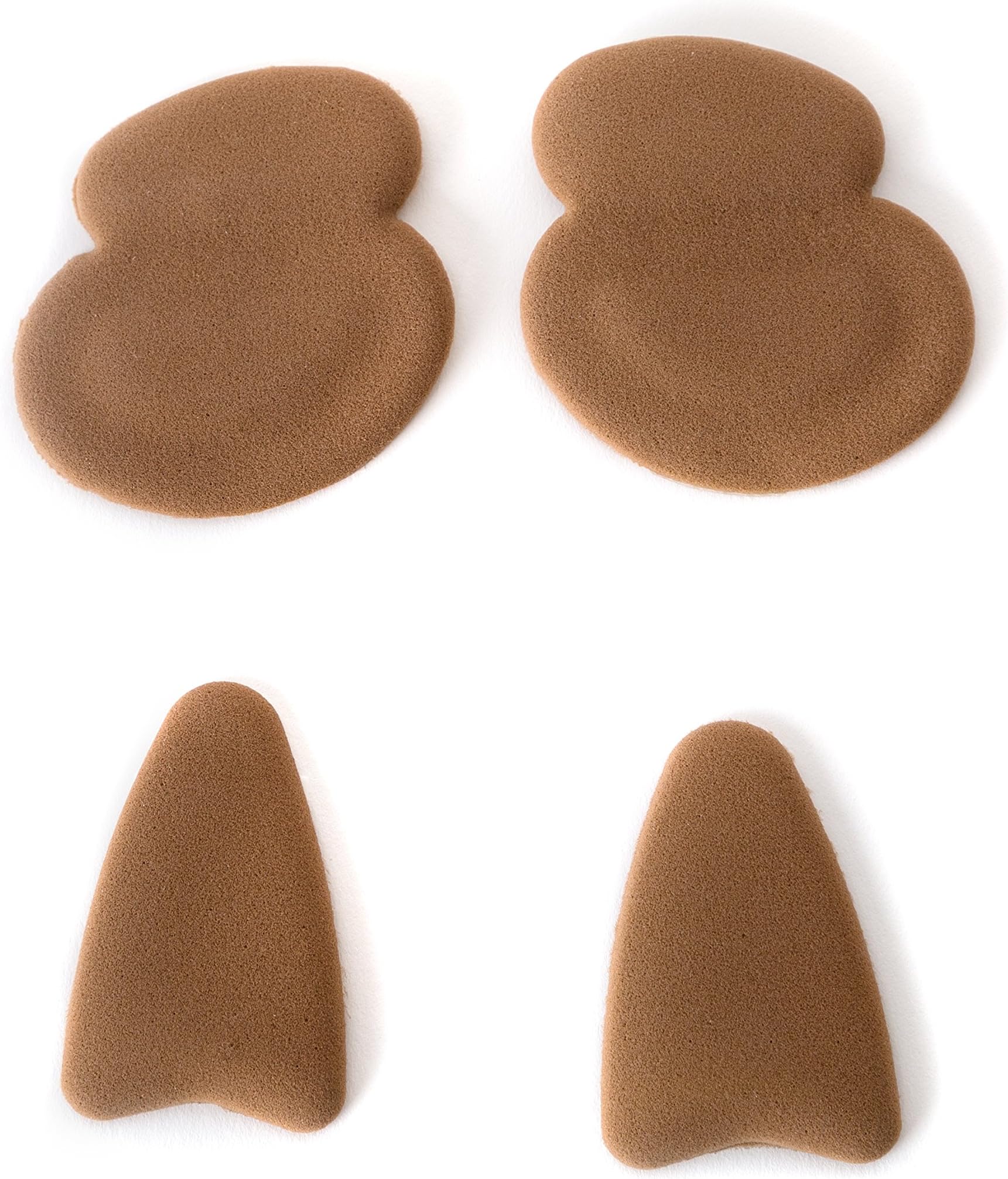 High heel shoe cushions made from rebounding polyurethane Ergonomic ball of foot shoe pads with heel and toe grips stop foot slide Permanent discreet custom fit for 2โ+heels