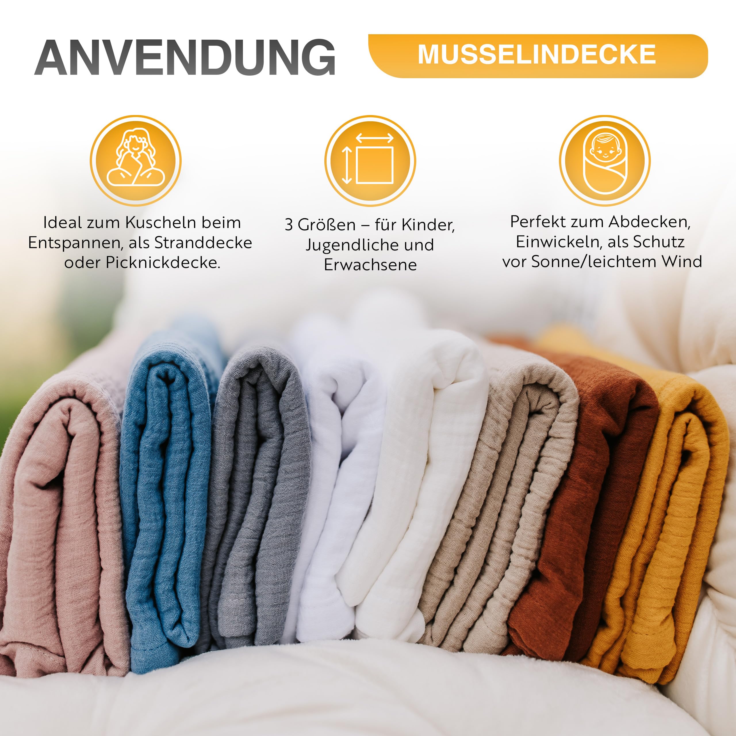 LOOLAY Musselin Decke 150x200cm 100% Europäische Baumwolle Leicht Atmungsaktiv Sommer Kinder Wickeldecke Reisedecke Strandtuch Altrosa