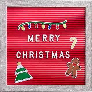 Kate & Milo Letterboard and Holiday Stickers, Perfect Message Board for a Christmas Countdown or Baby Announcement, Red