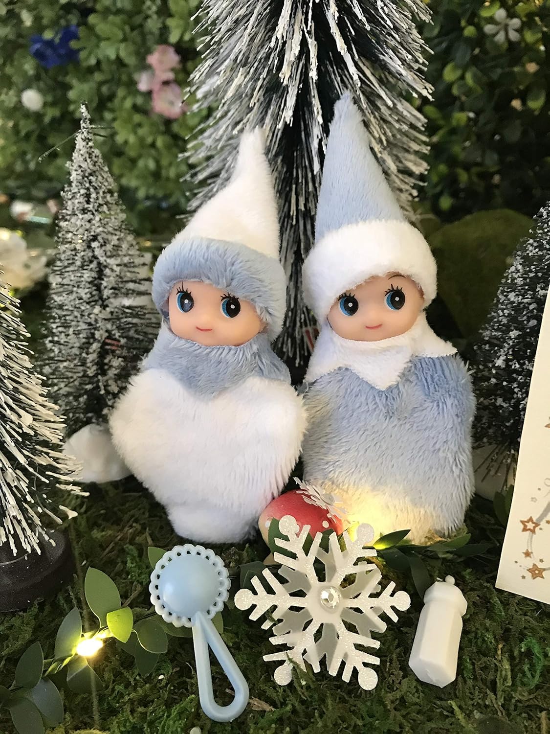 Baby elf twins winter and frost