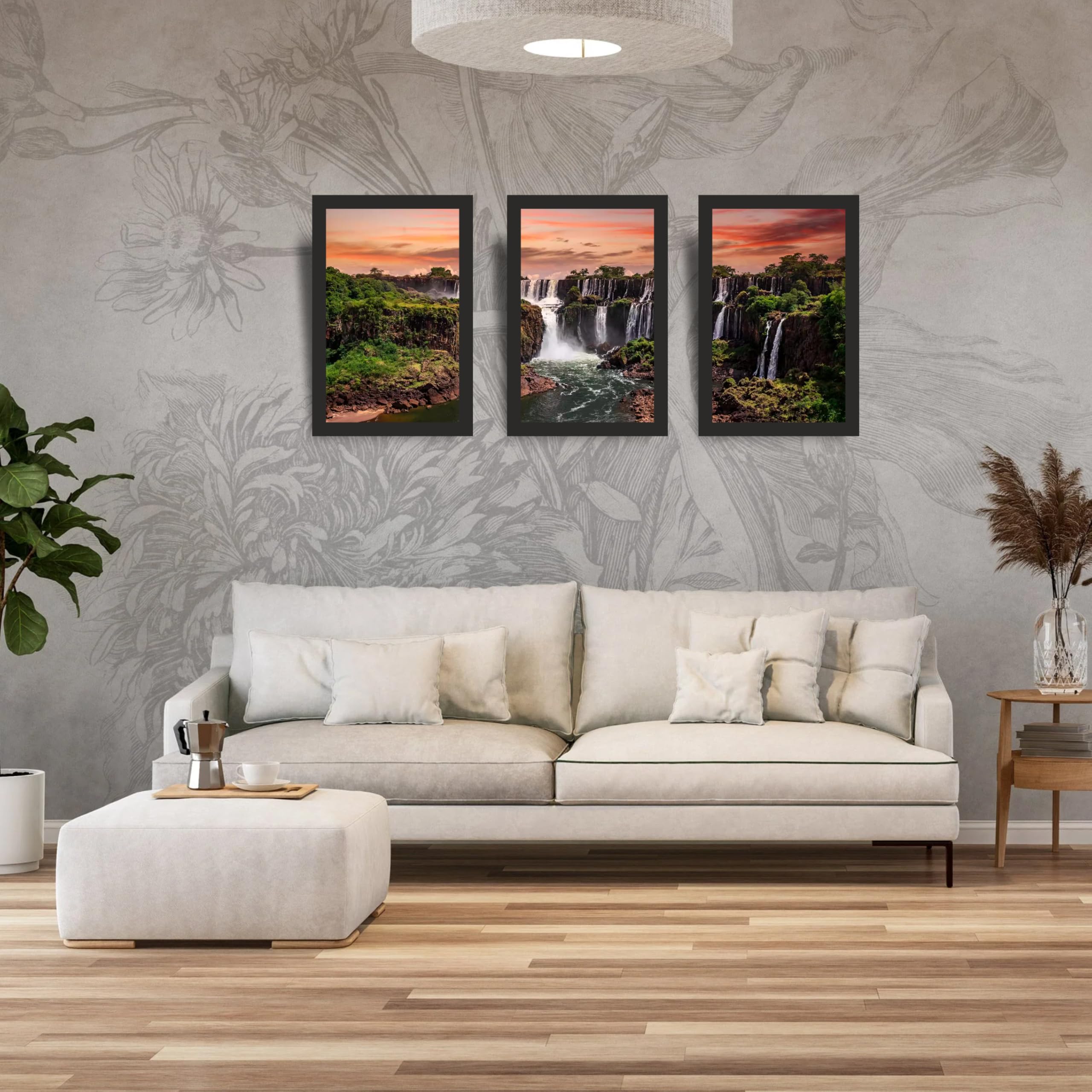 Waterfall Scenery Wall Art Set of 3