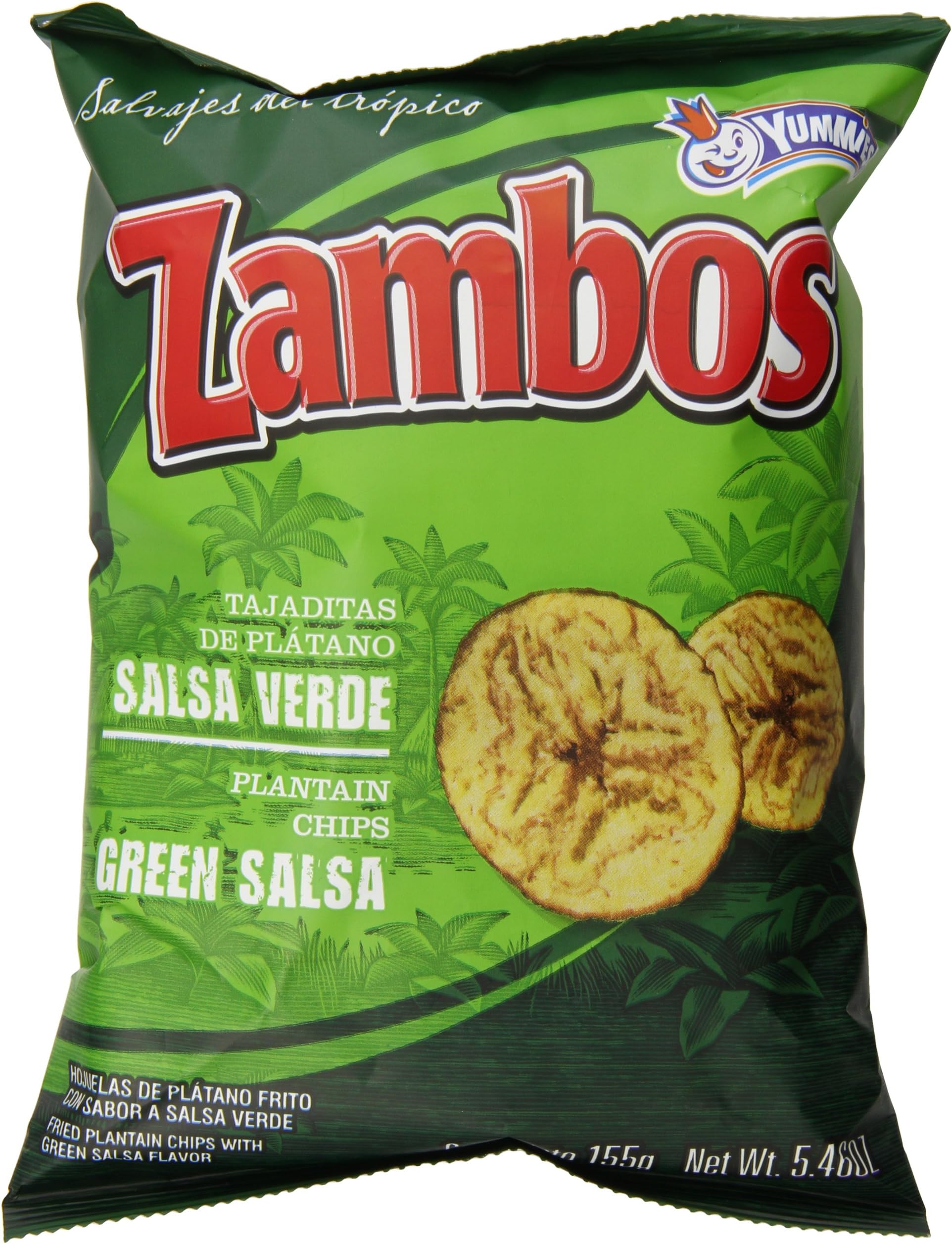 Mama Lycha Zambos Plantain Chips with Green Salsa, 6 Ounce