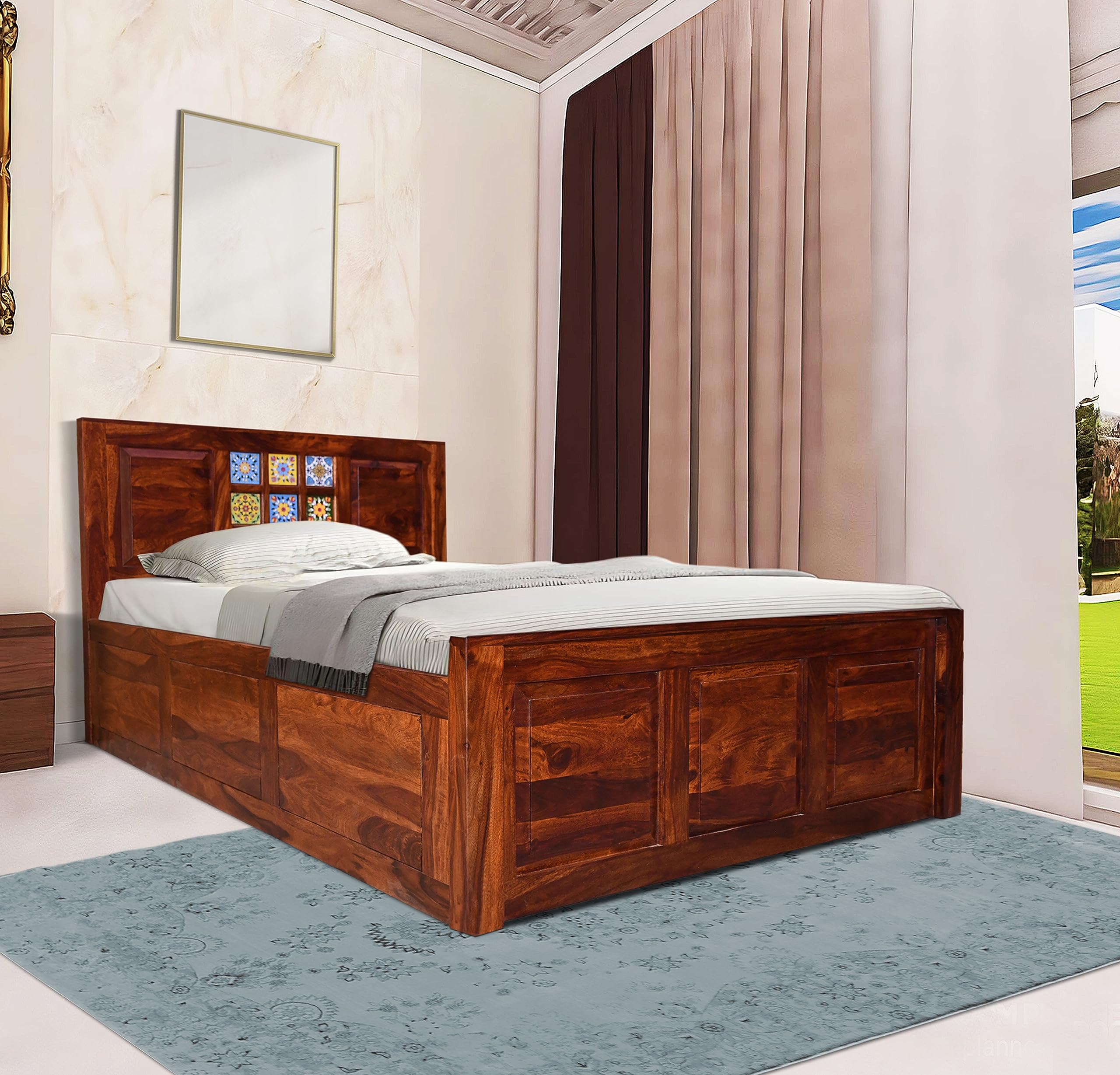 Wooden King Size Bed Designs Catalogue