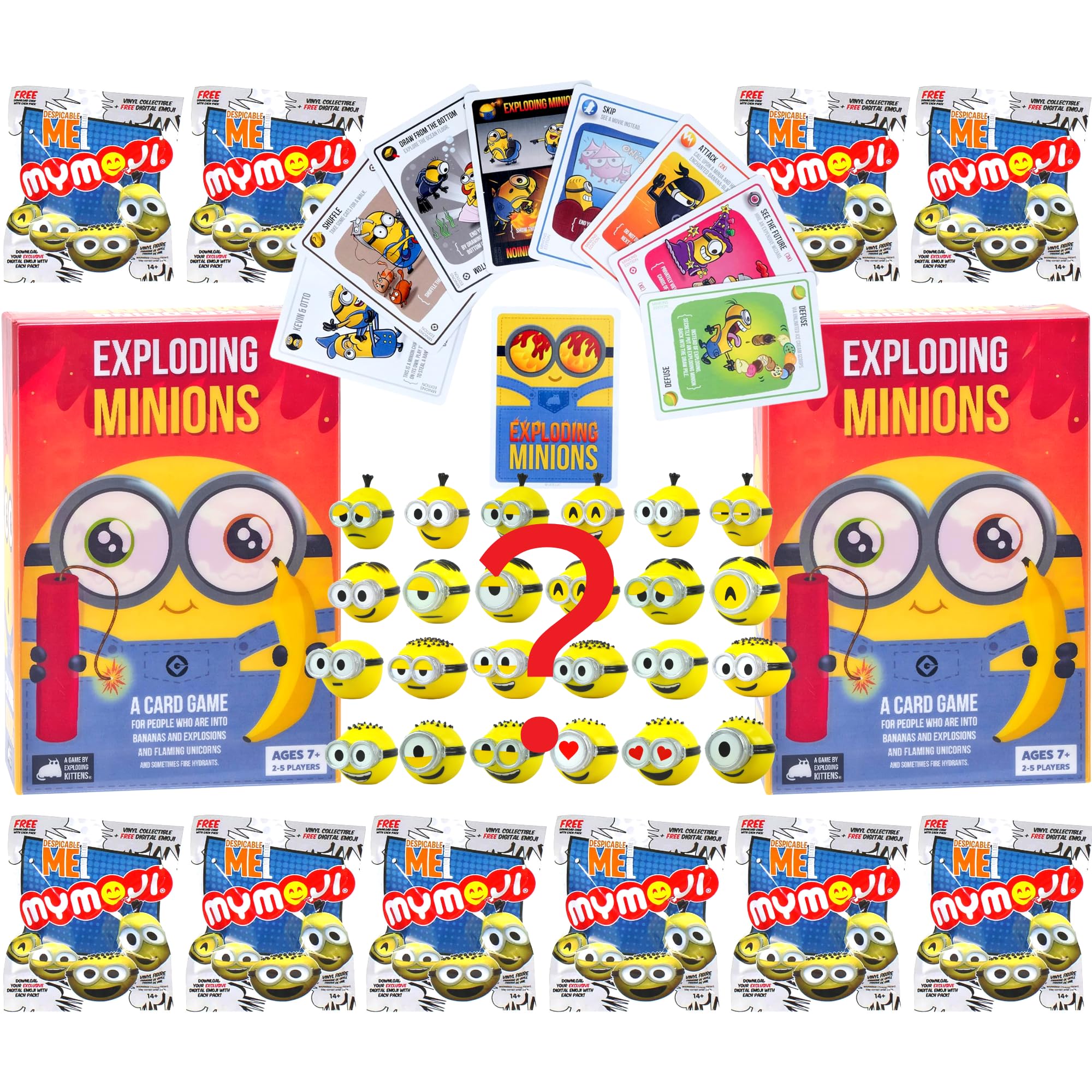 Toptoys2u Bargain Bundles Exploding Minions Card Game & MyMoji Minions ...