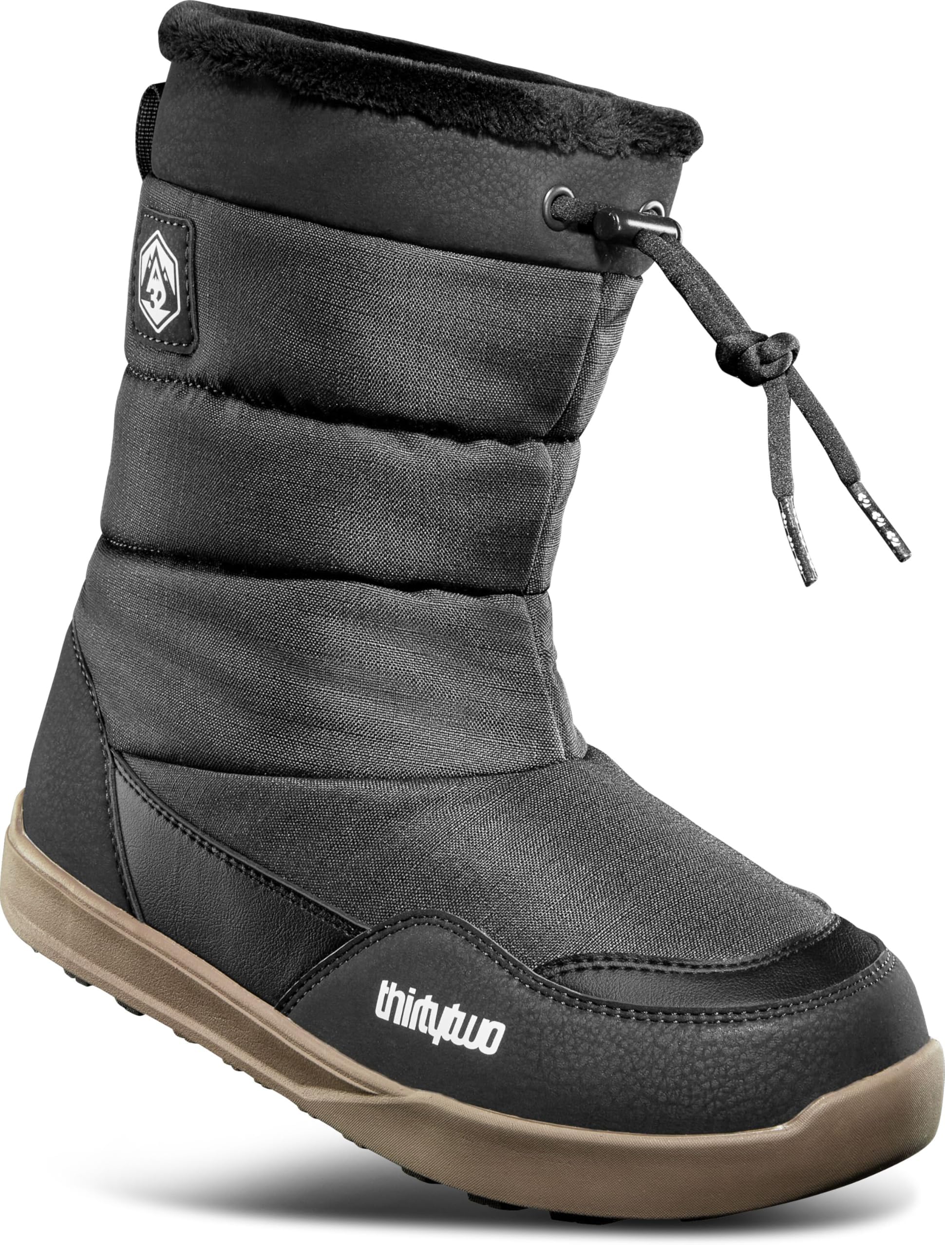 Moon Walker Snow Boots – All‑Terrain Cold‑Weather Boots with Evolution Foam & Performance Rubber Outsole – Black/Gum - Size 8