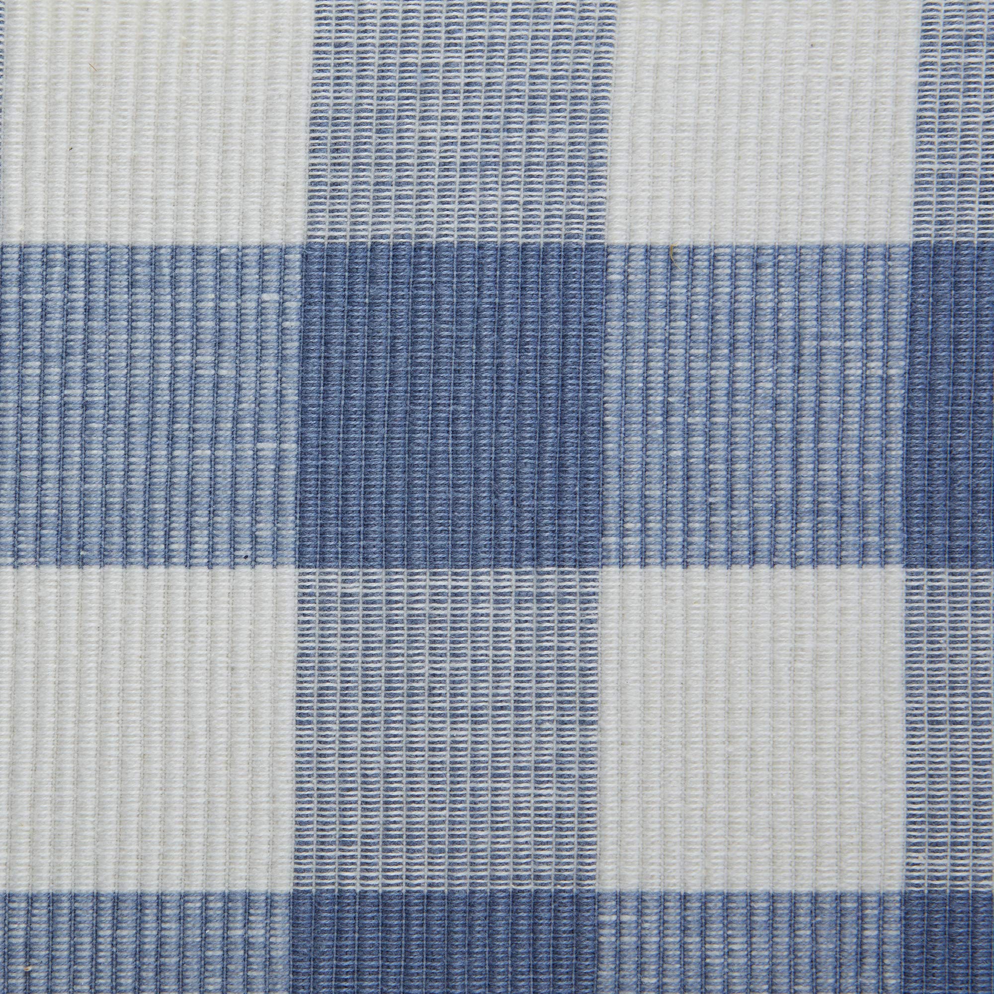 DII Buffalo Check Collection, Classic Farmhouse Tabletop Set, Placemat Set, 13x19, Stonewash Blue, 6 Piece