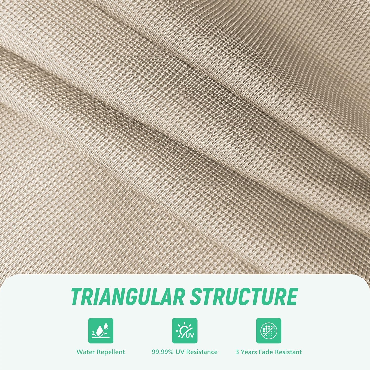 Greesum 10FT Outdoor Patio Umbrella with High Pedel and 4 Gear Heights, Large Offset Market Umbrella with 360-degree Rotation, Without Base, Hanging Outdoor Shade for Garden, Lawn, Pool, Beige - Image 8