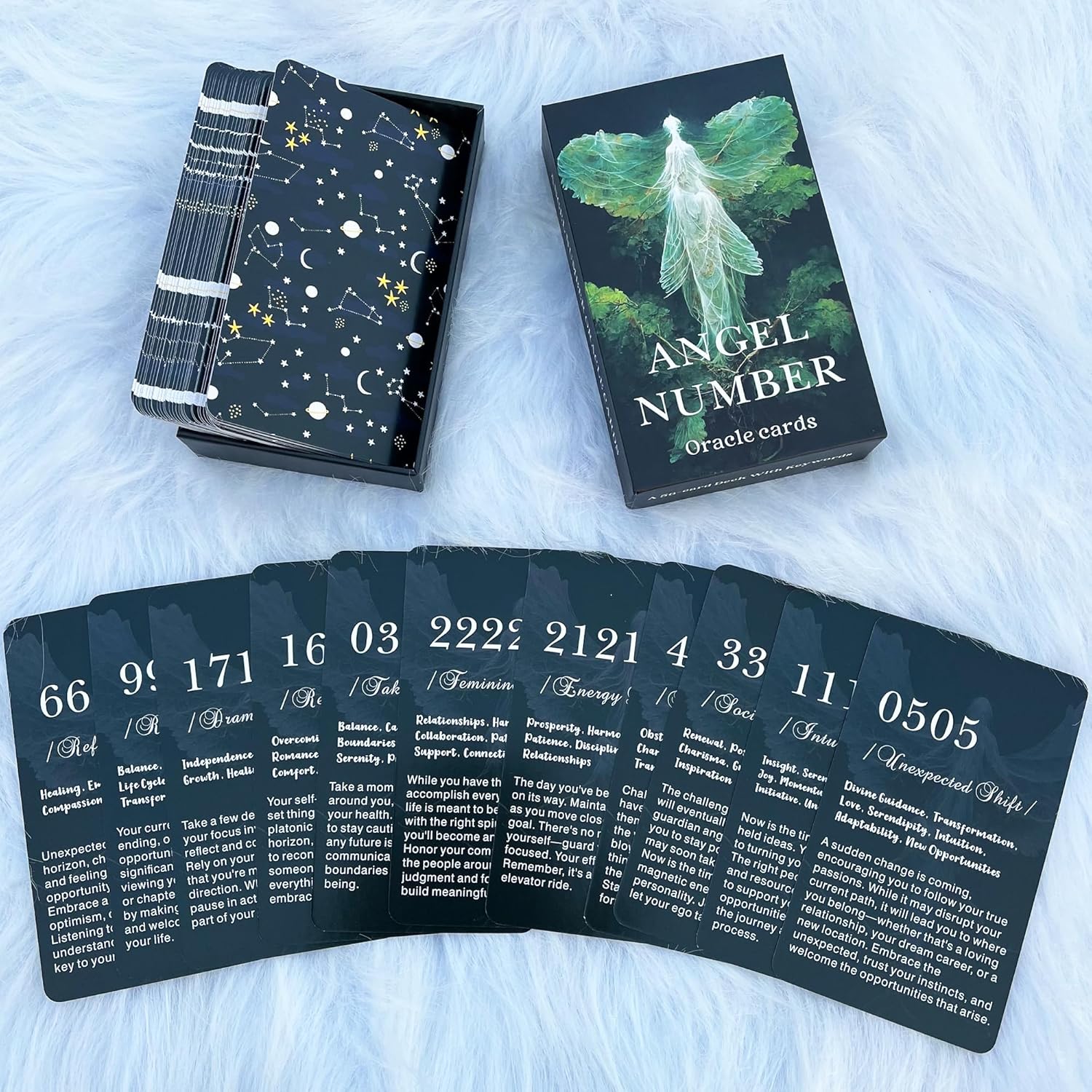 GZXINKE Angel Numbers Oracle Cards, Oracle Cards for Beginners, Angel Number Affirmation Cards Deck, Tell You How to Live Your Life The Best Way - Image 7