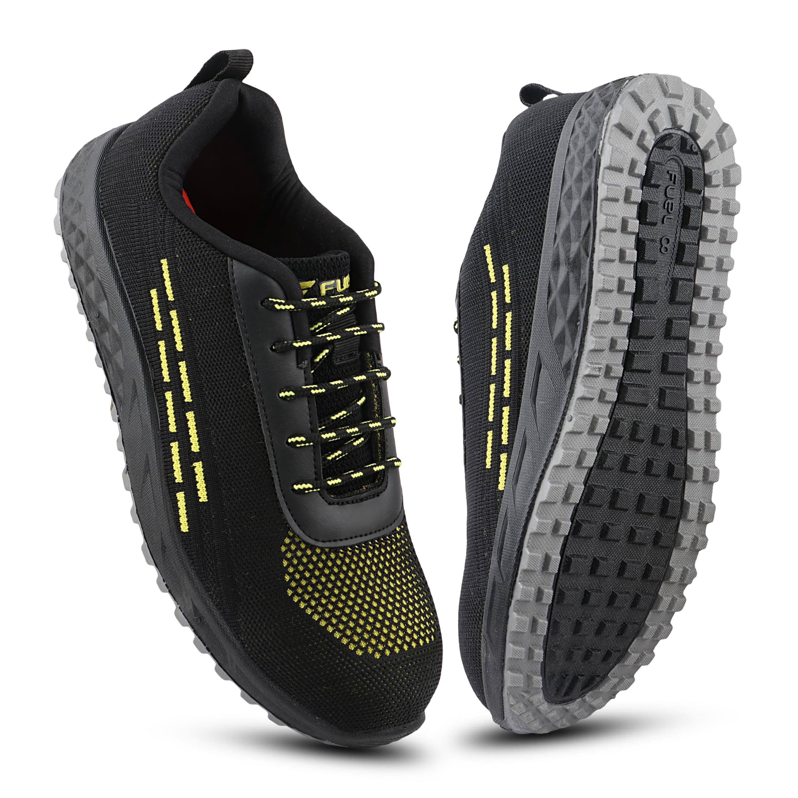 fuel Armour-1-DD Knitted Fabric Safety Shoes for Men Industrial PVC Double Density Sole, Steel Toe & Energy Absorption Shoe-picture-13