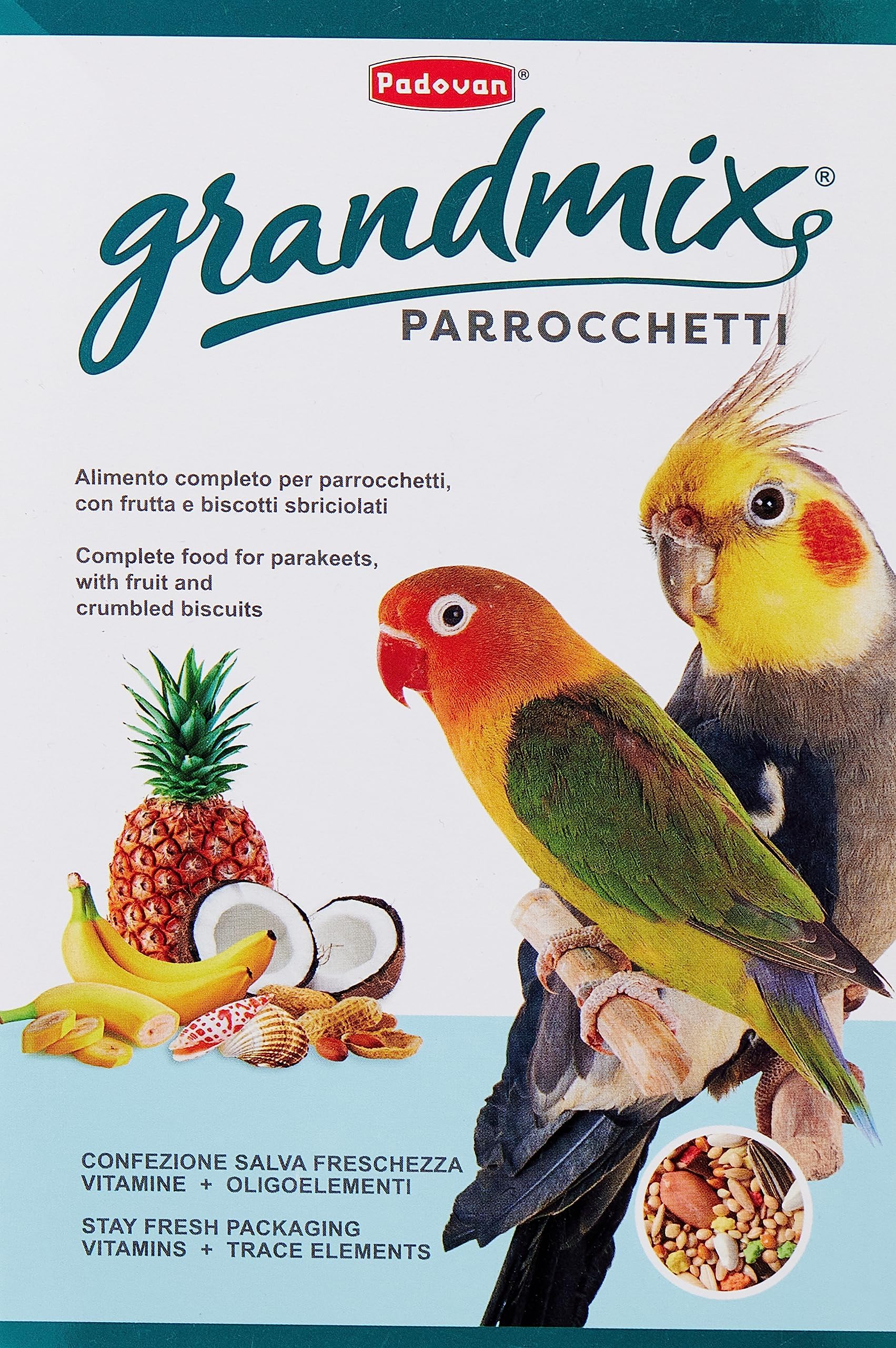 Padovan Grandmix Parrocchetti Bird Food, 400 Gm