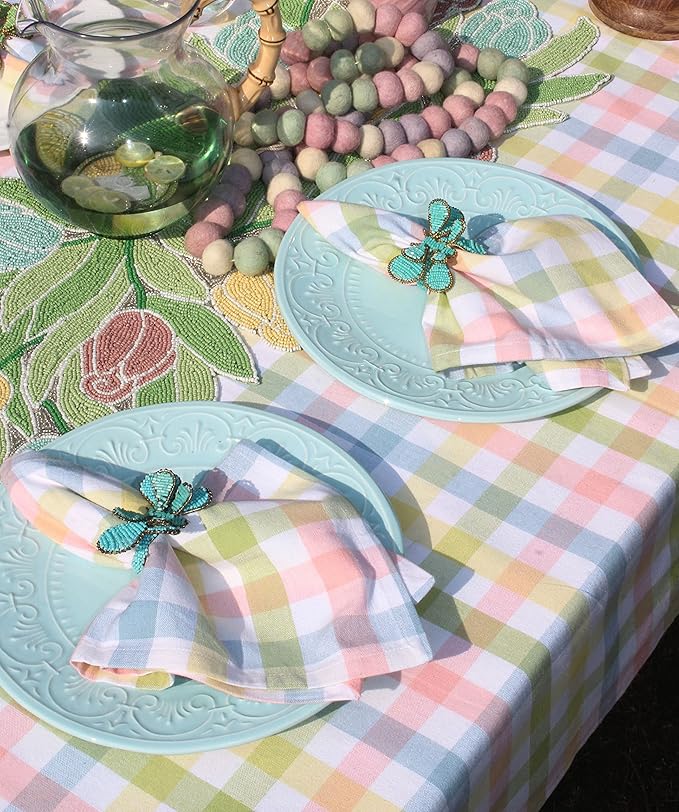 Servilletas de Tela COTTON CRAFT - Cuadradas - Gingham - Pack de 8 miniatura 5