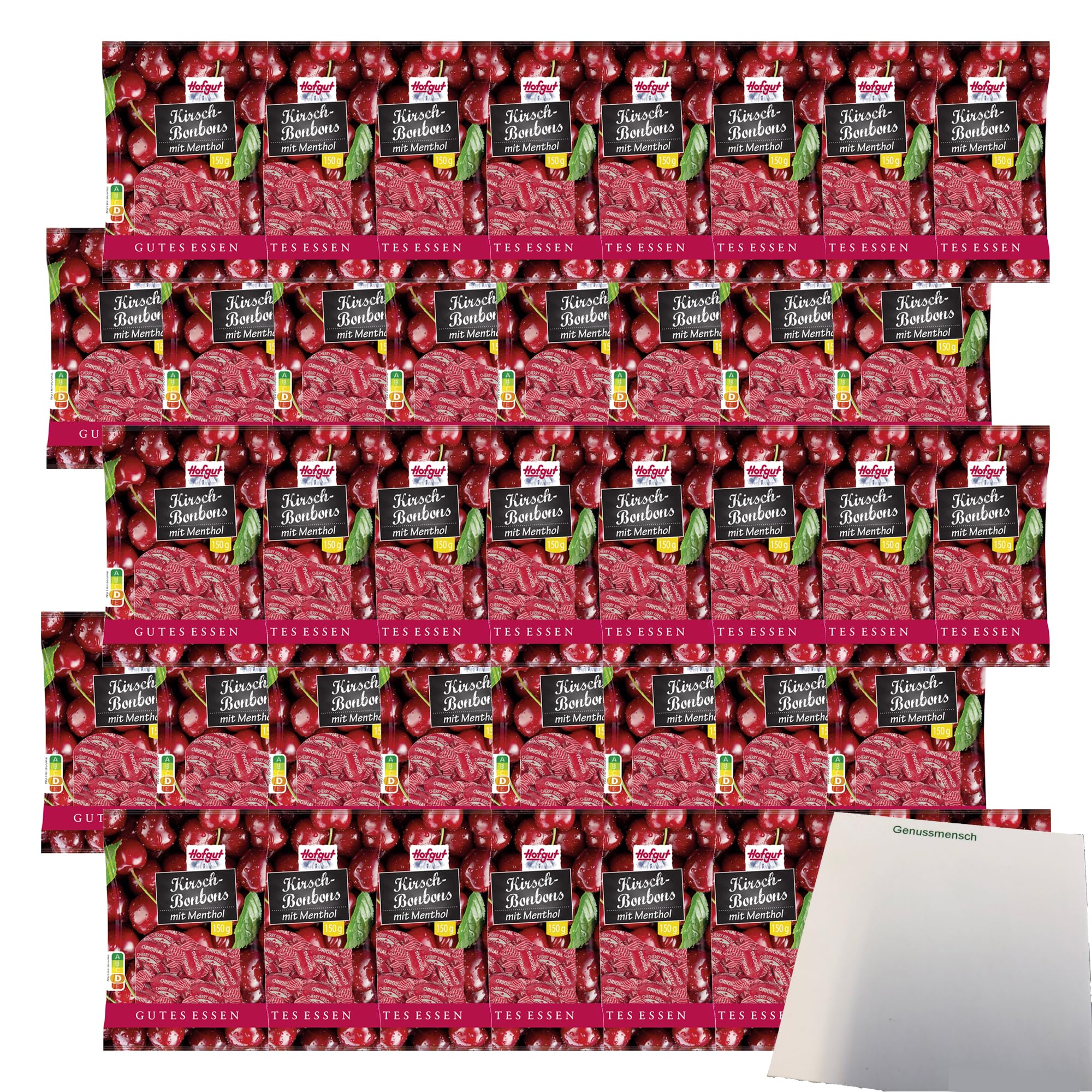usy Bundle für Hofgut Kirschbonbons VPE (40x150g Beutel) + usy Block